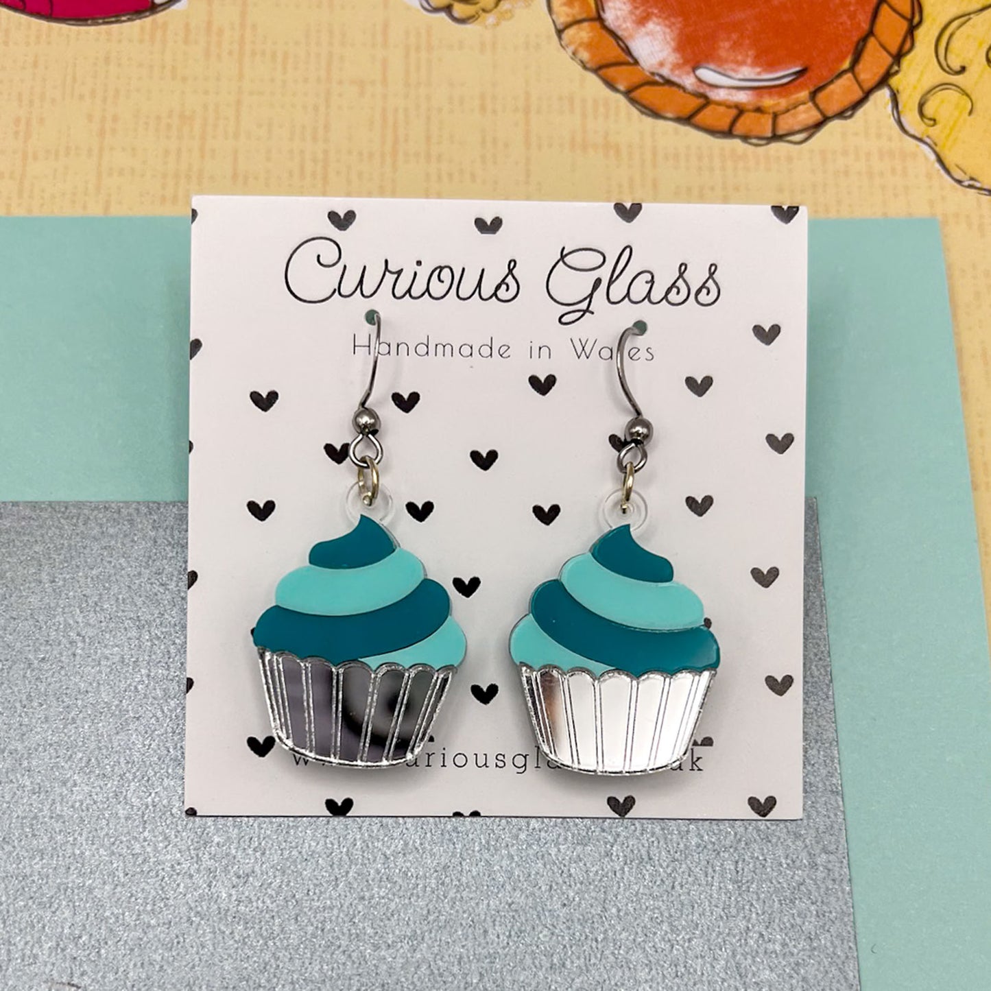 Cupcake Acrylic Earrings