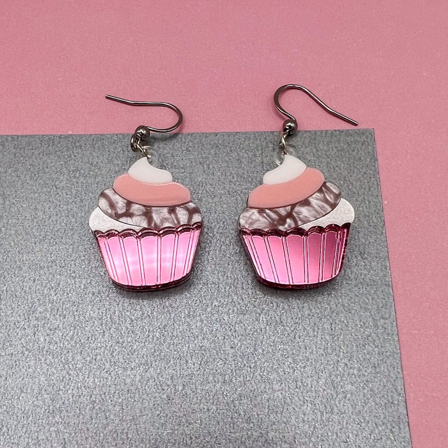 Cupcake Acrylic Earrings