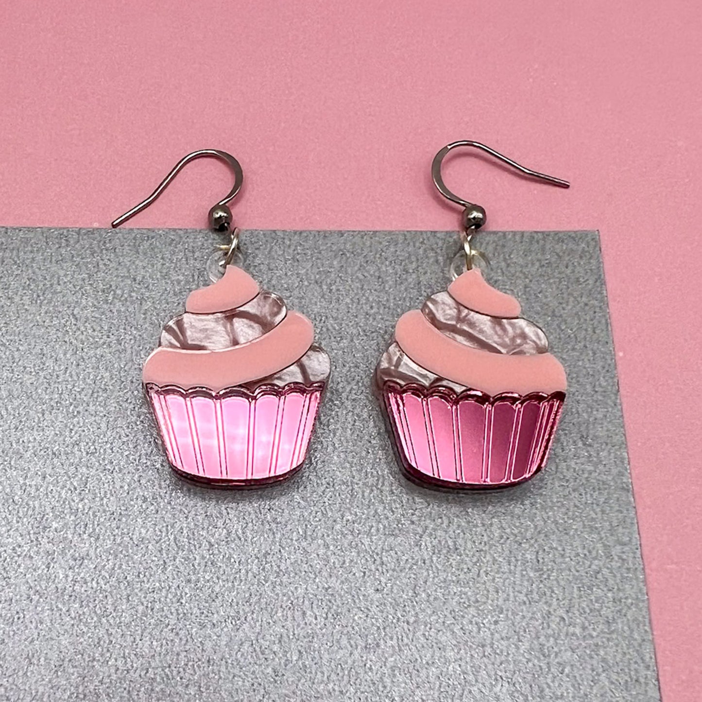 Cupcake Acrylic Earrings