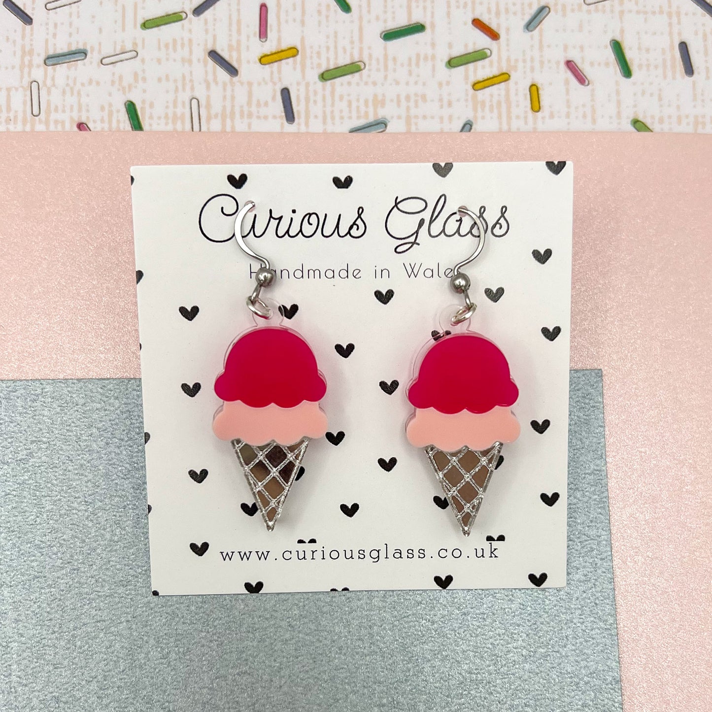Ice Cream Acrylic Earrings