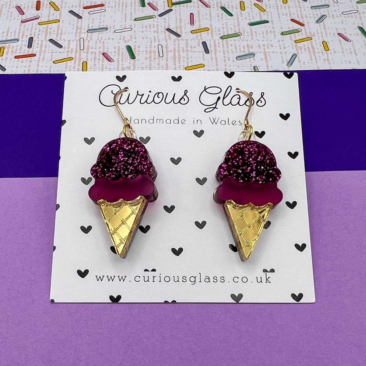 Ice Cream Acrylic Earrings
