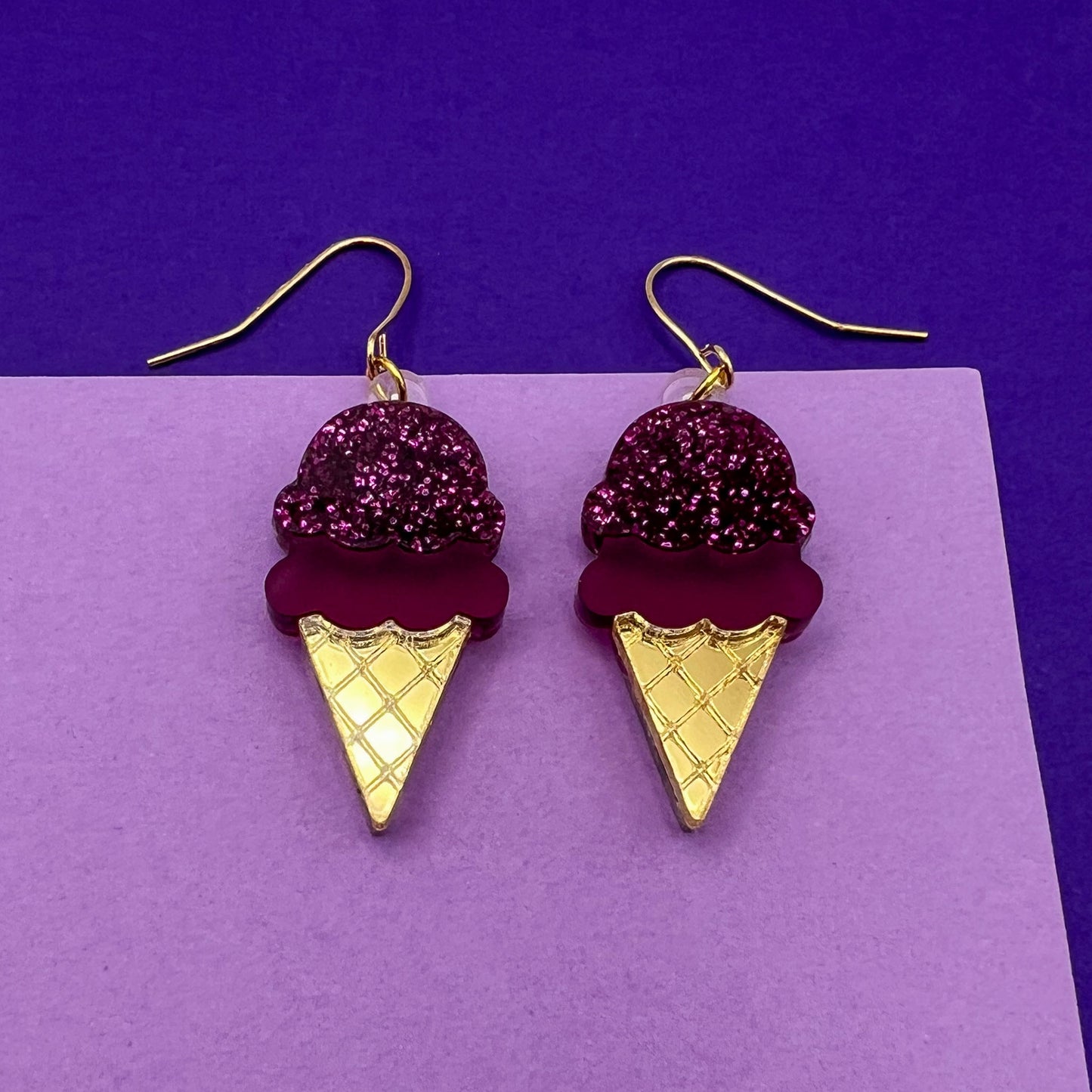 Ice Cream Acrylic Earrings