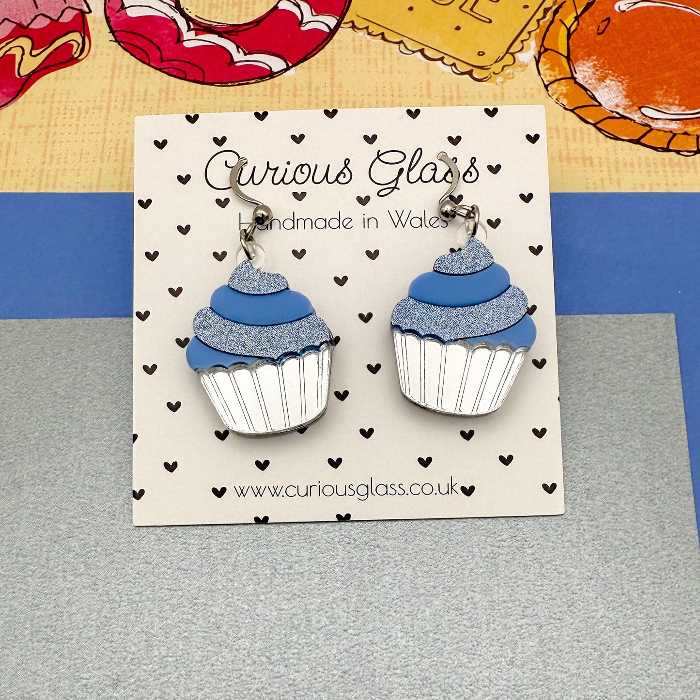 Cupcake Acrylic Earrings
