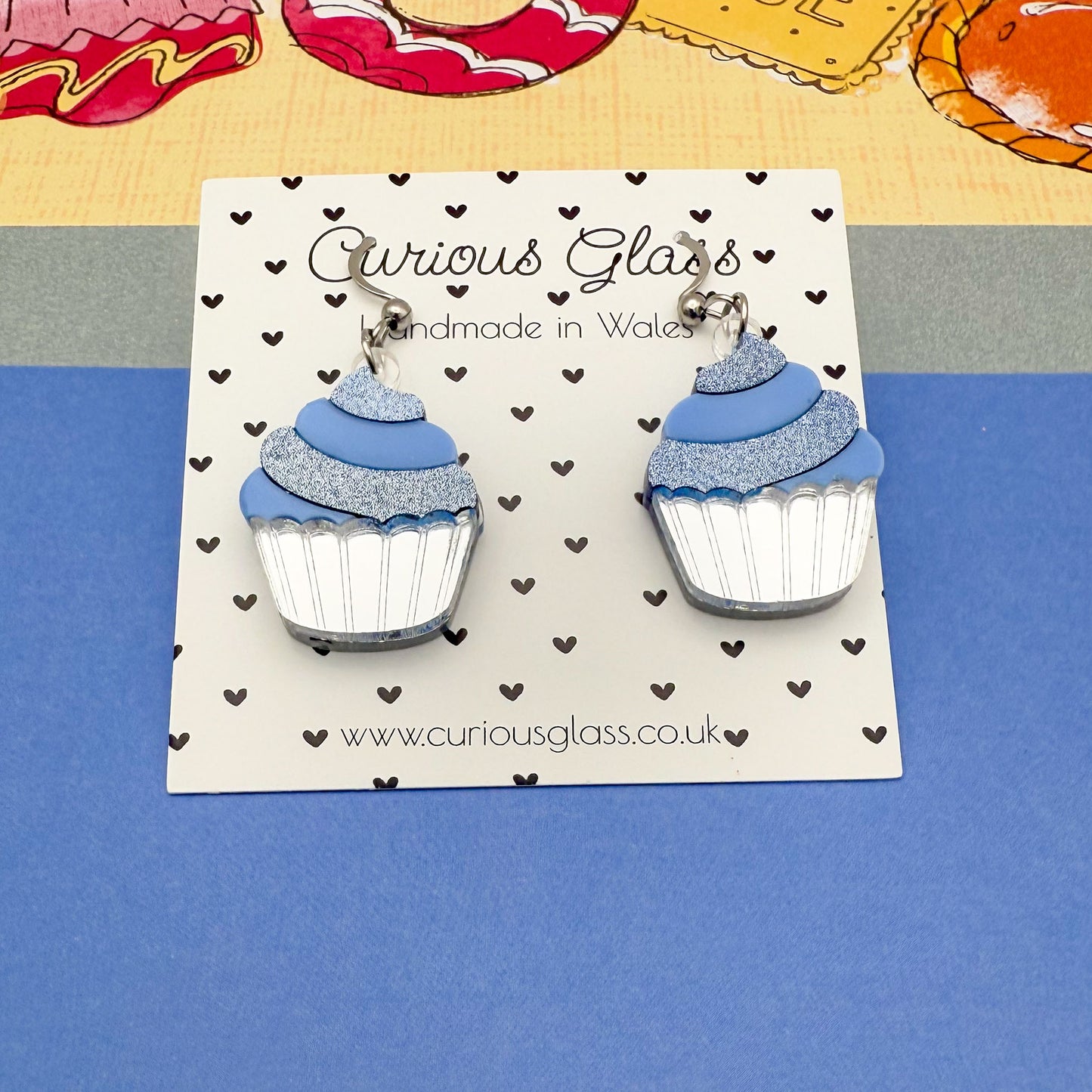 Cupcake Acrylic Earrings