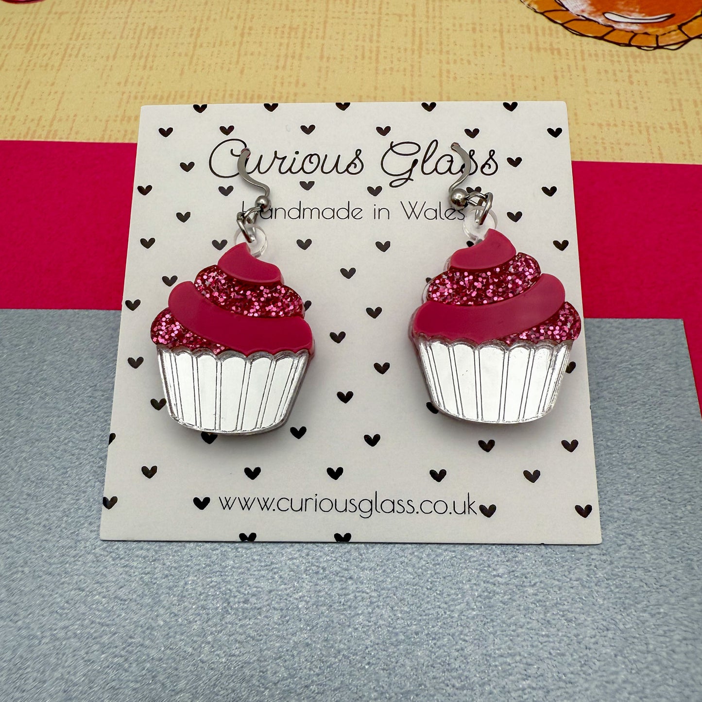Cupcake Acrylic Earrings