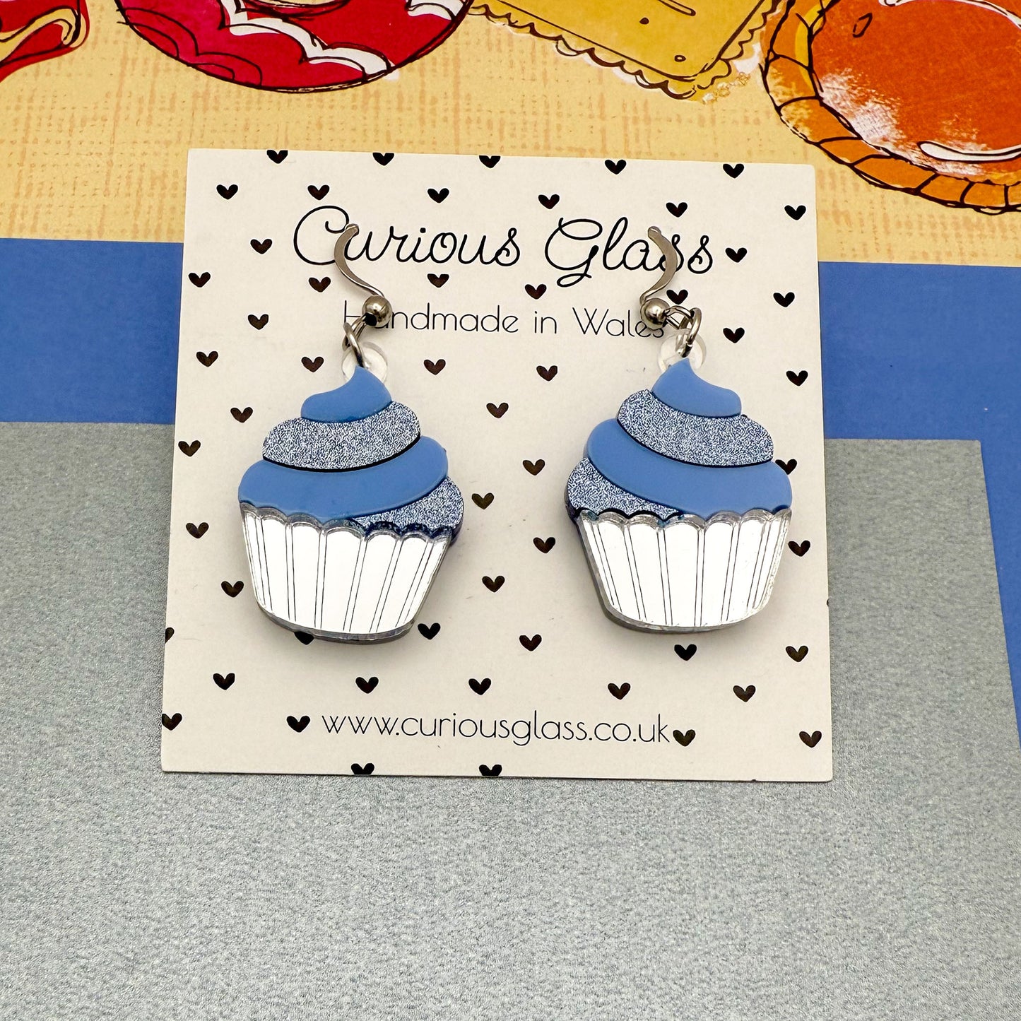 Cupcake Acrylic Earrings