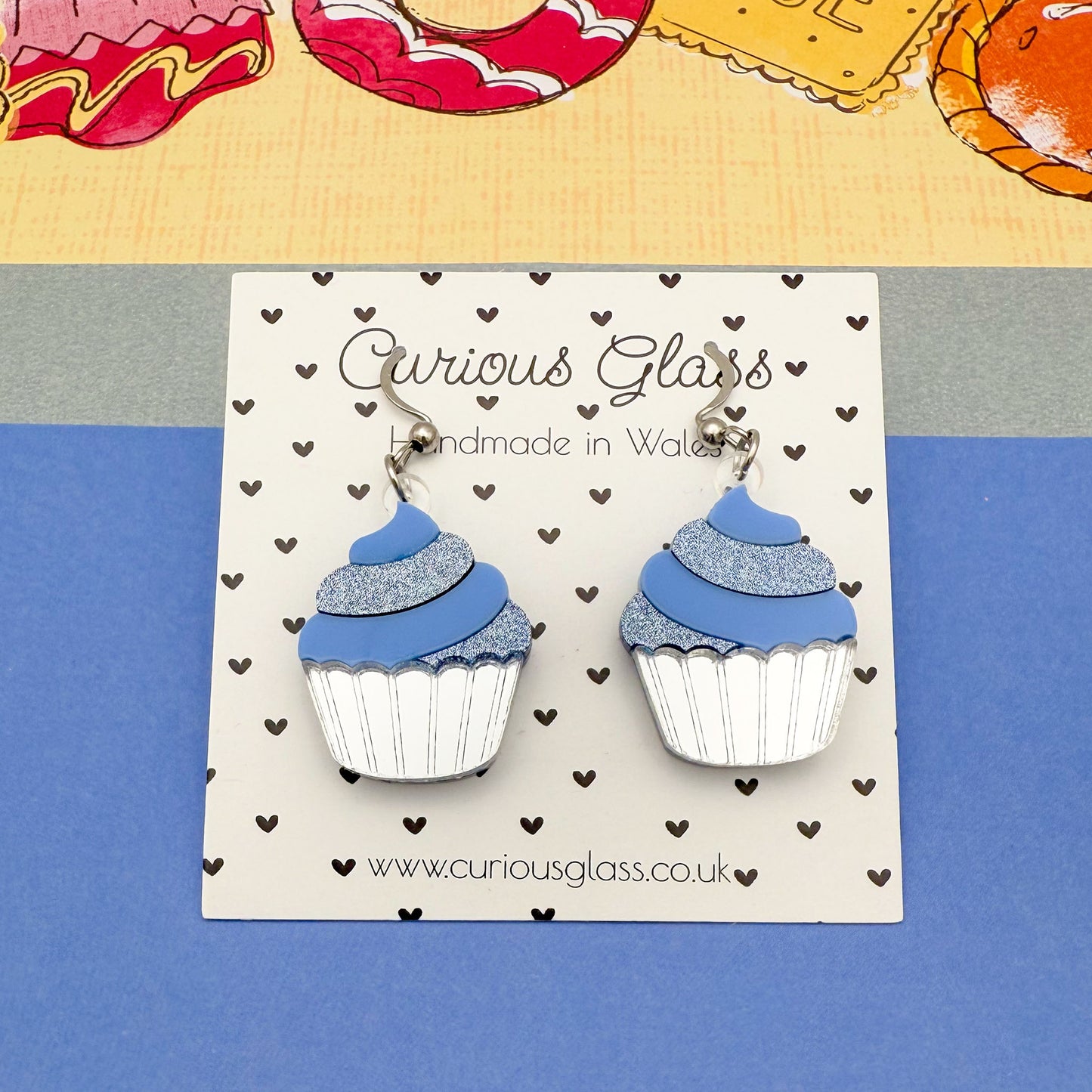 Cupcake Acrylic Earrings