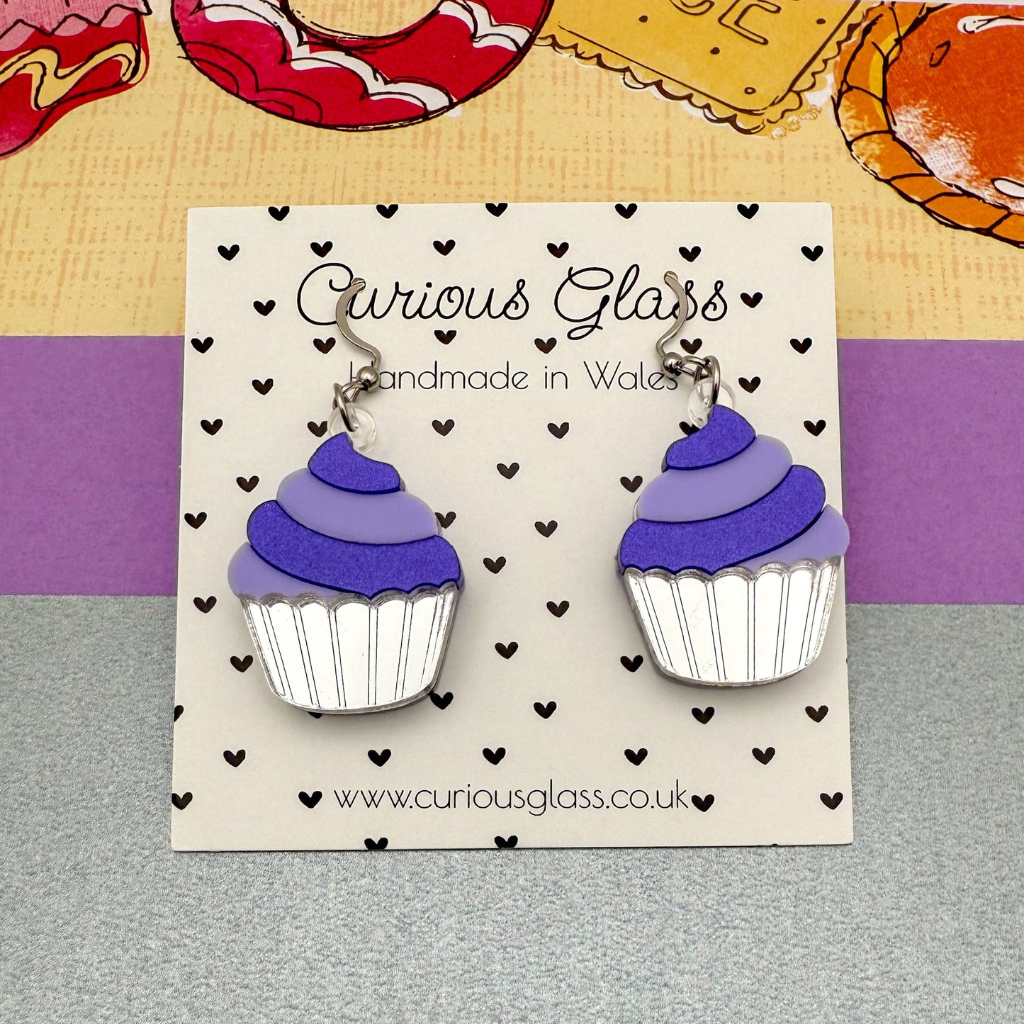 Cupcake Acrylic Earrings
