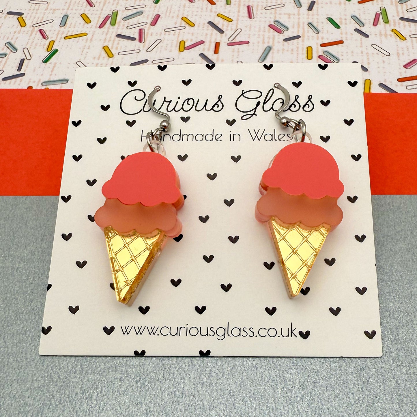 Ice Cream Acrylic Earrings