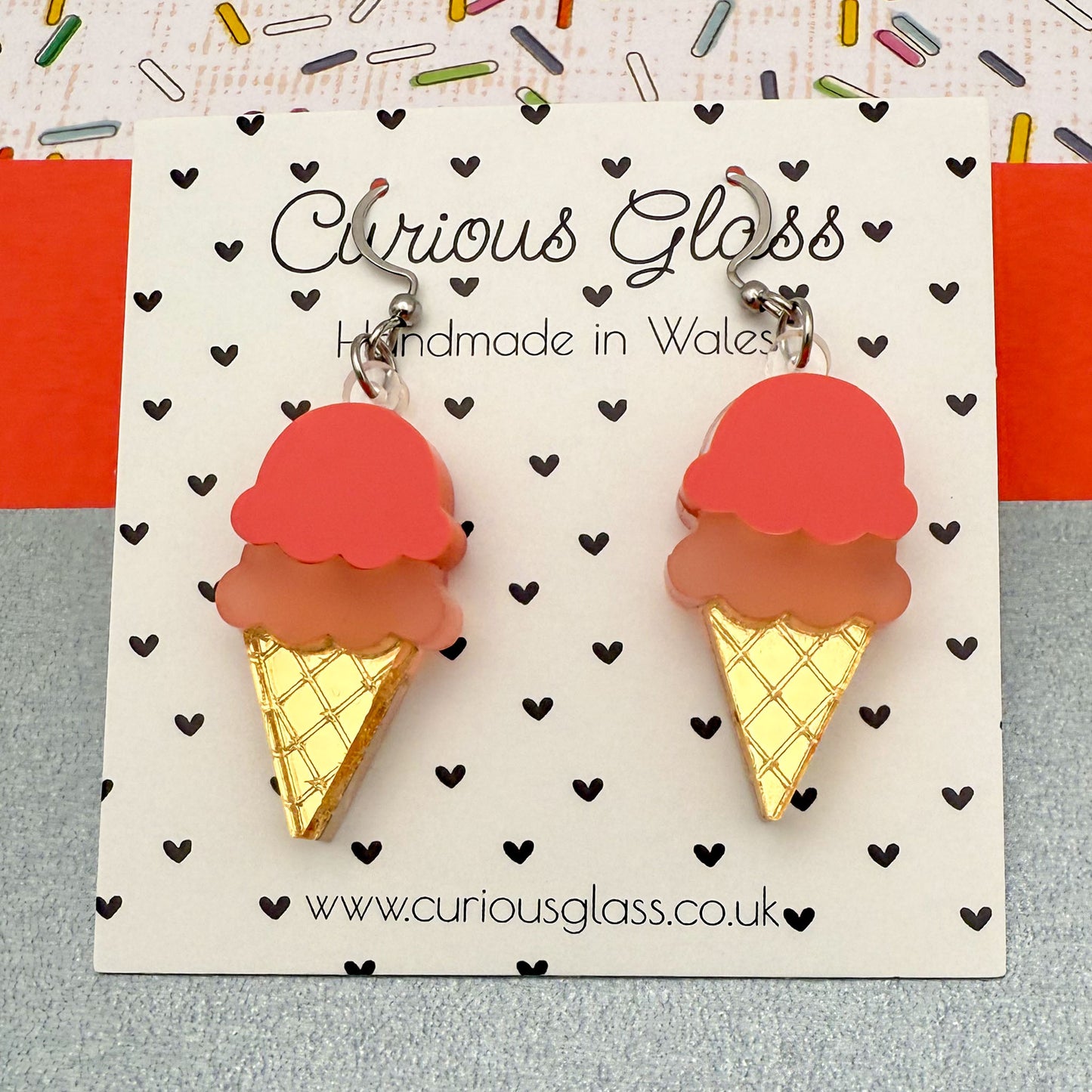 Ice Cream Acrylic Earrings