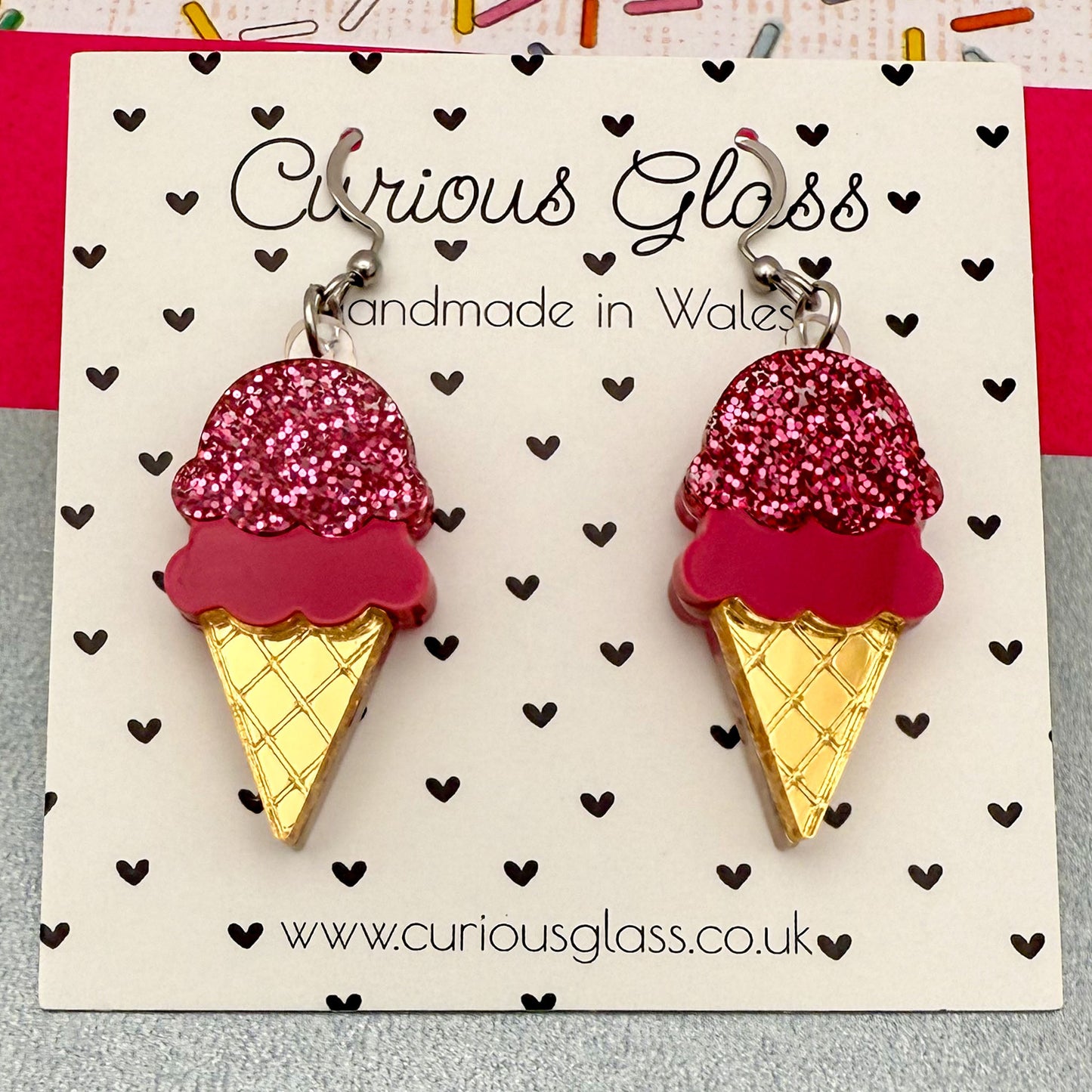 Ice Cream Acrylic Earrings