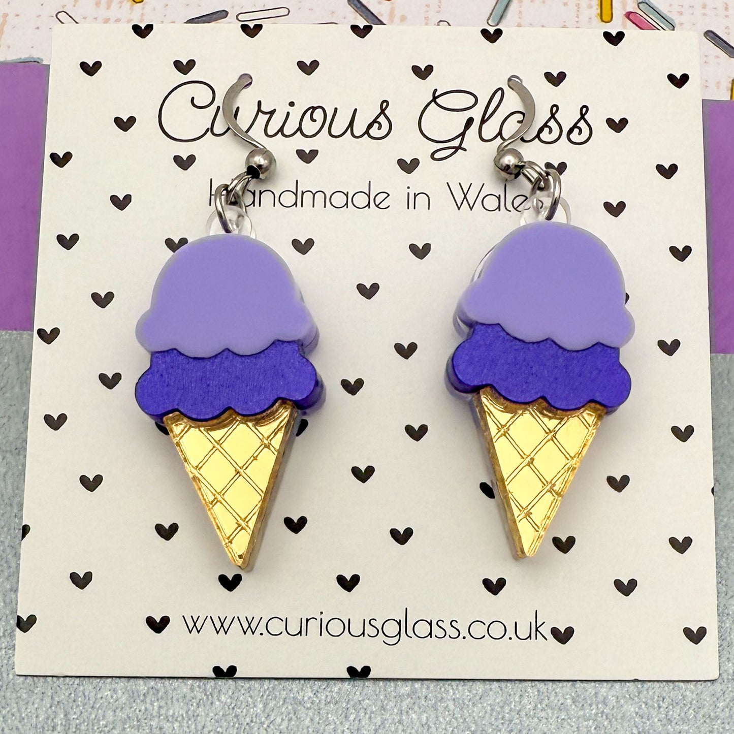 Ice Cream Acrylic Earrings