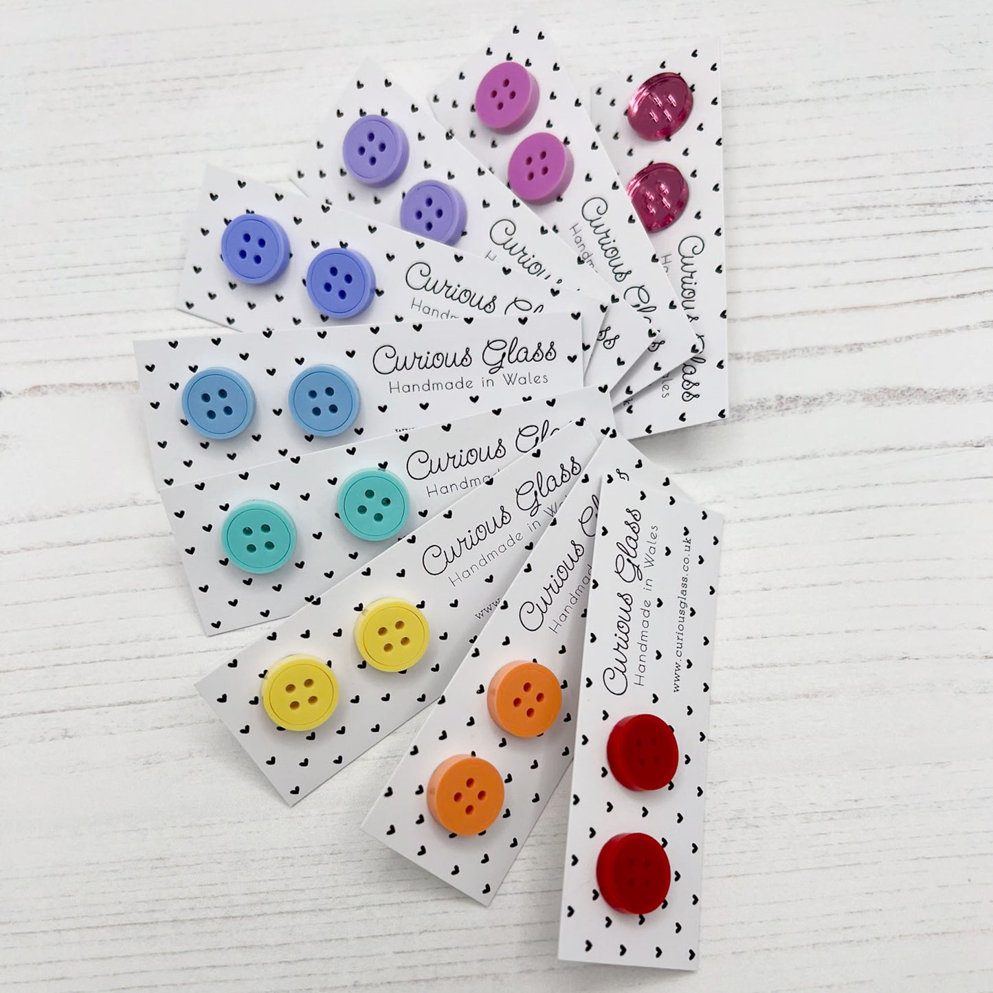 Button Stud Acrylic Earrings