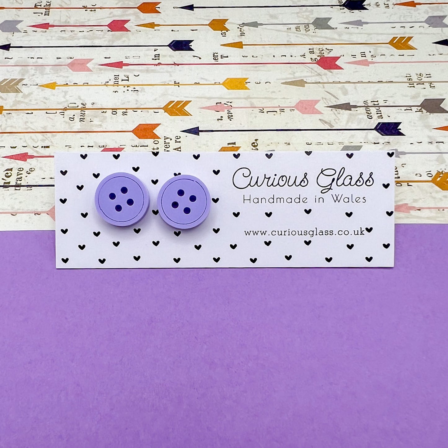 Button Stud Acrylic Earrings