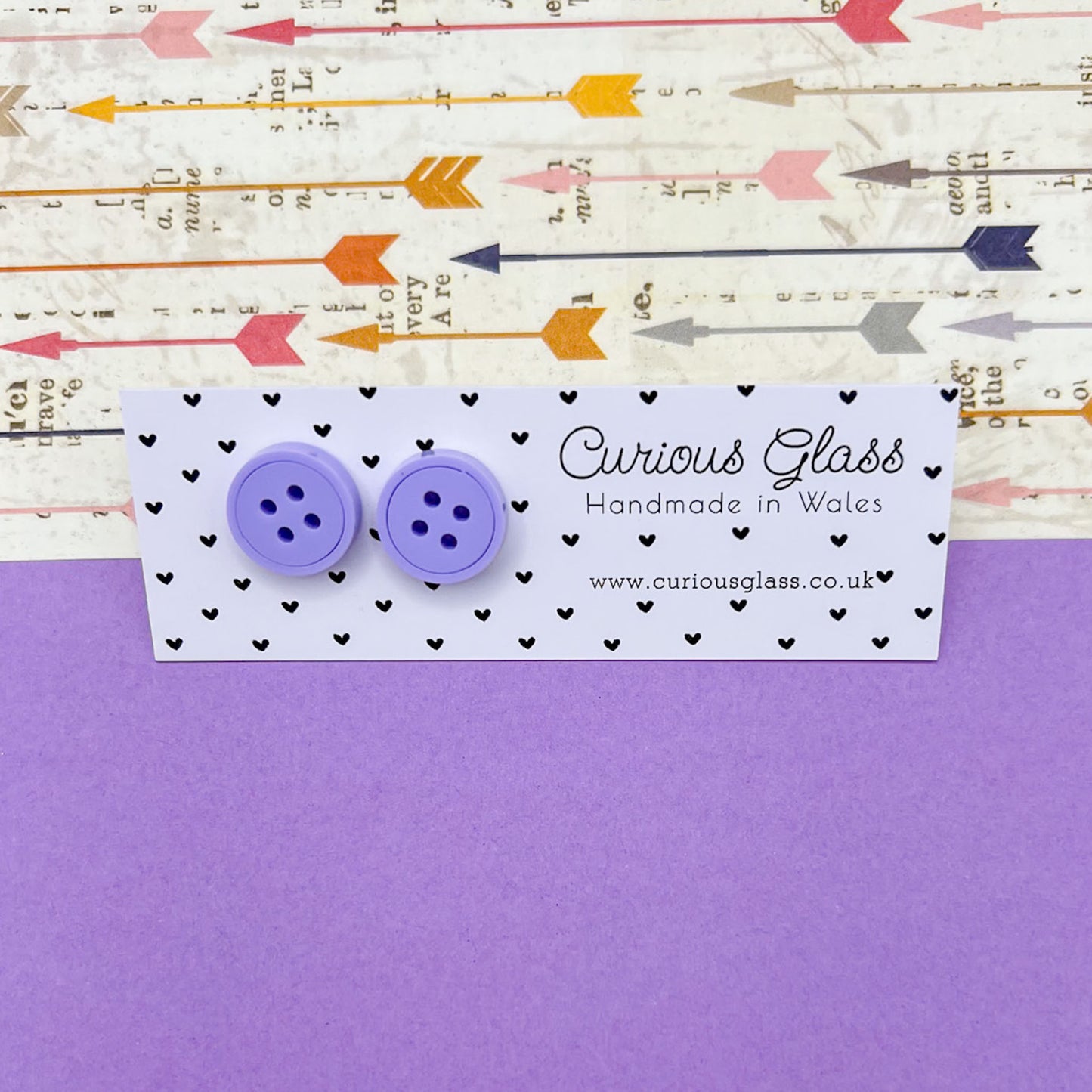 Button Stud Acrylic Earrings