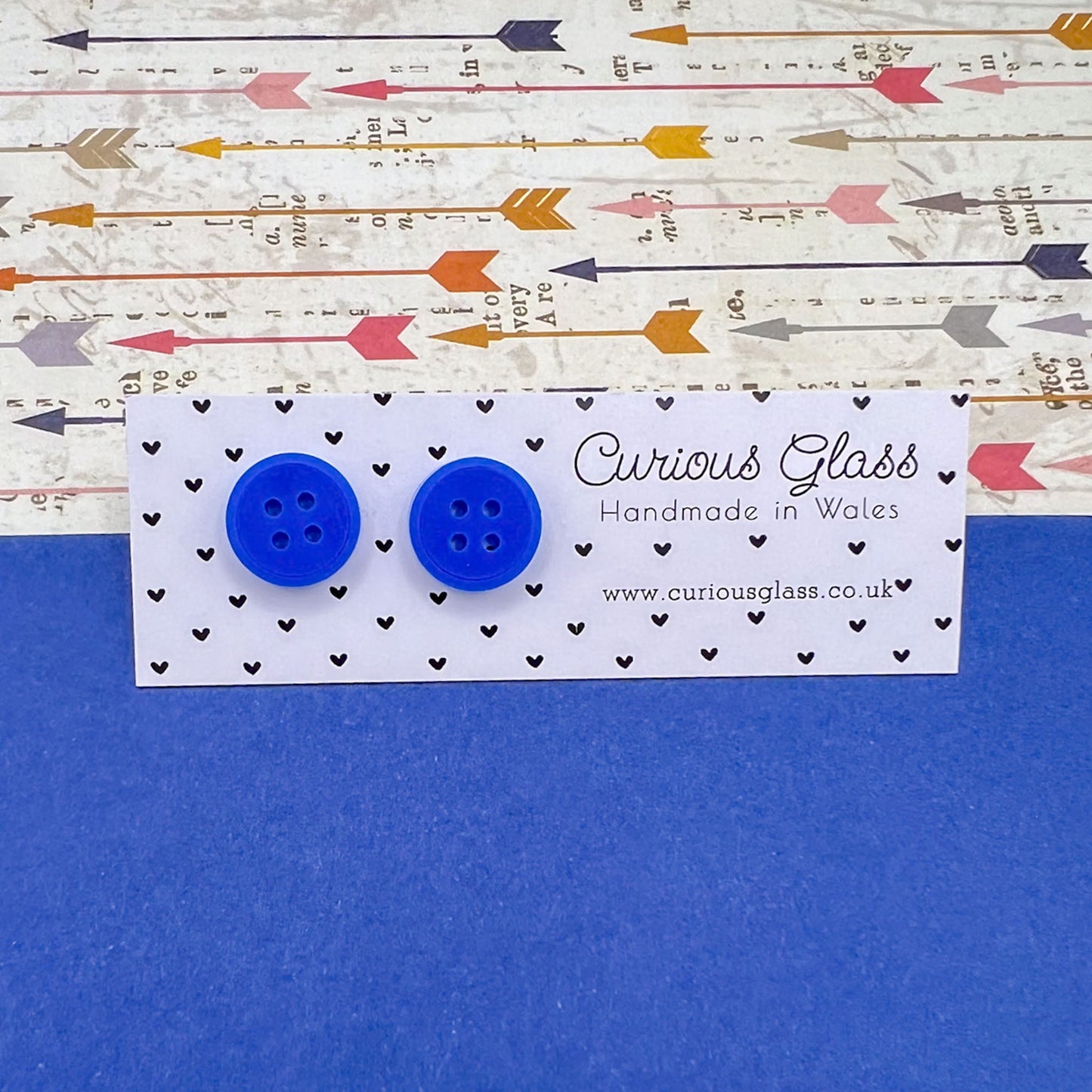Button Stud Acrylic Earrings