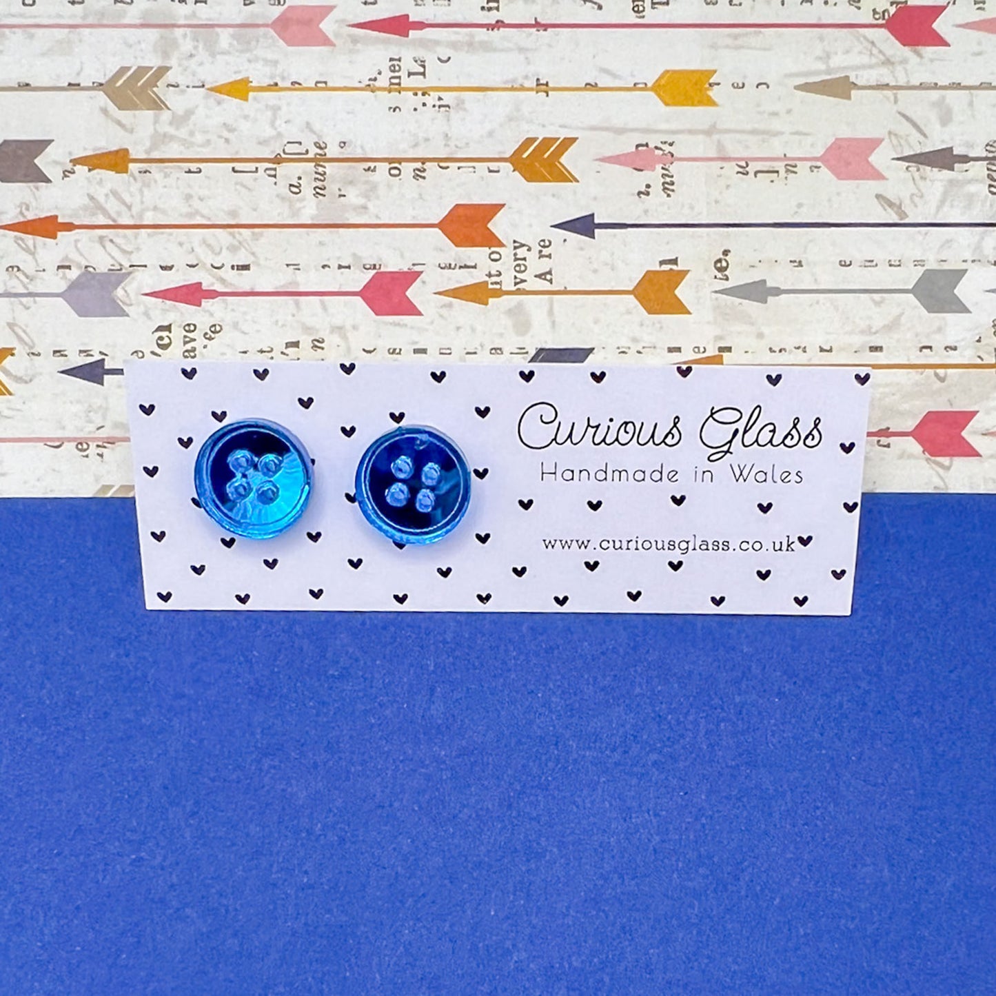 Button Stud Acrylic Earrings