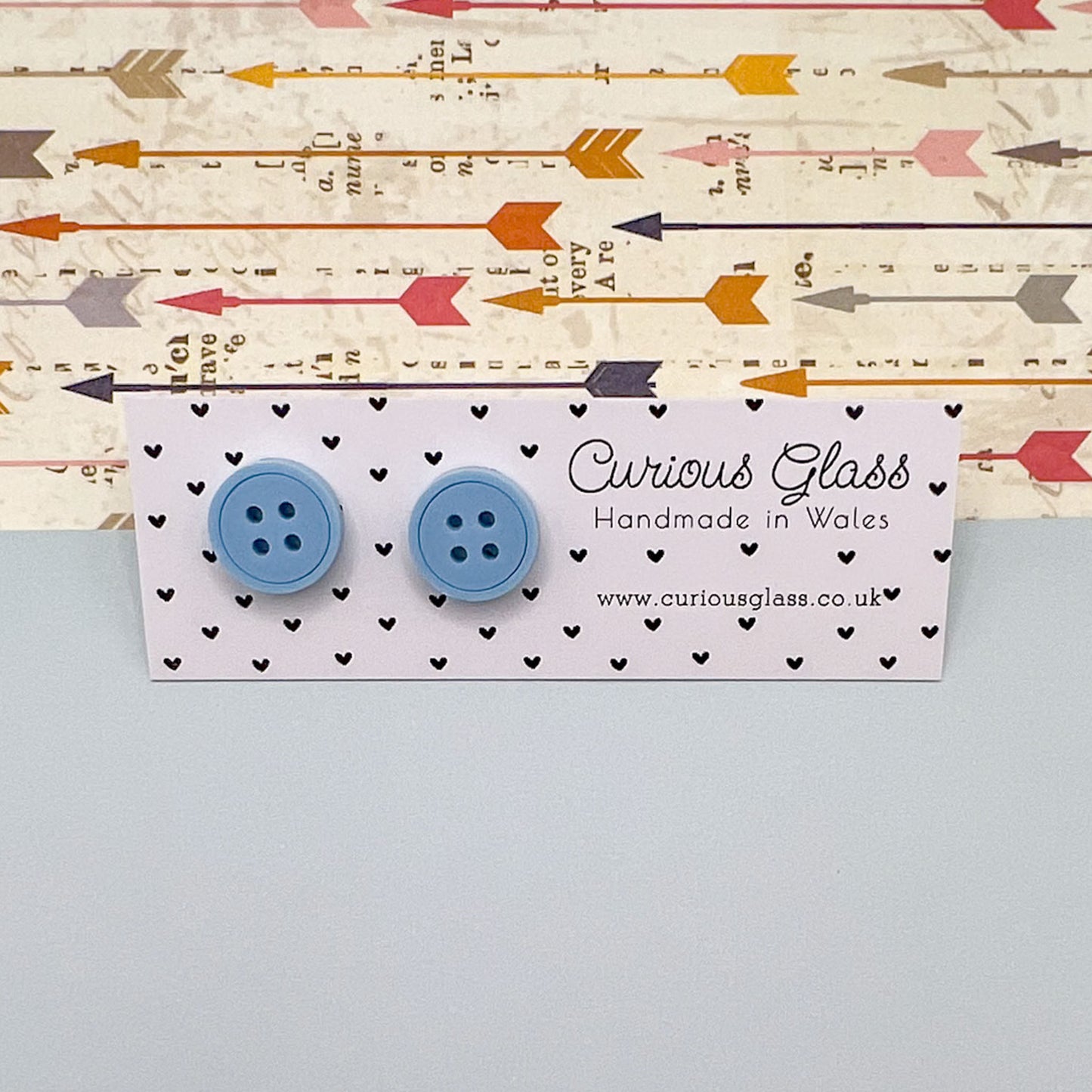 Button Stud Acrylic Earrings