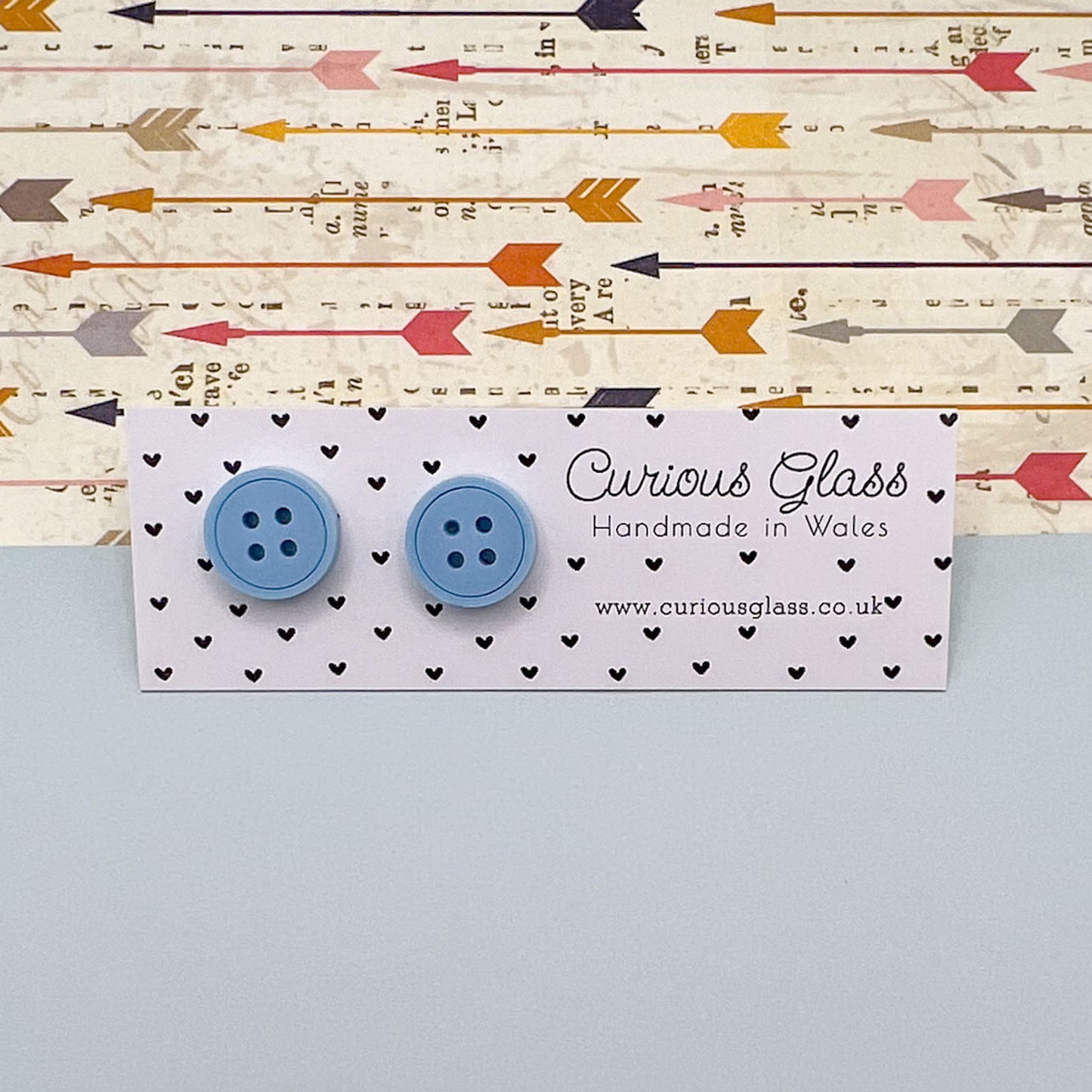 Button Stud Acrylic Earrings