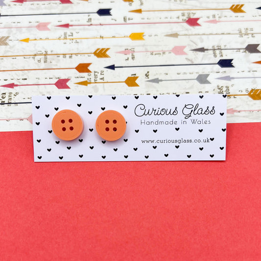 Button Stud Acrylic Earrings