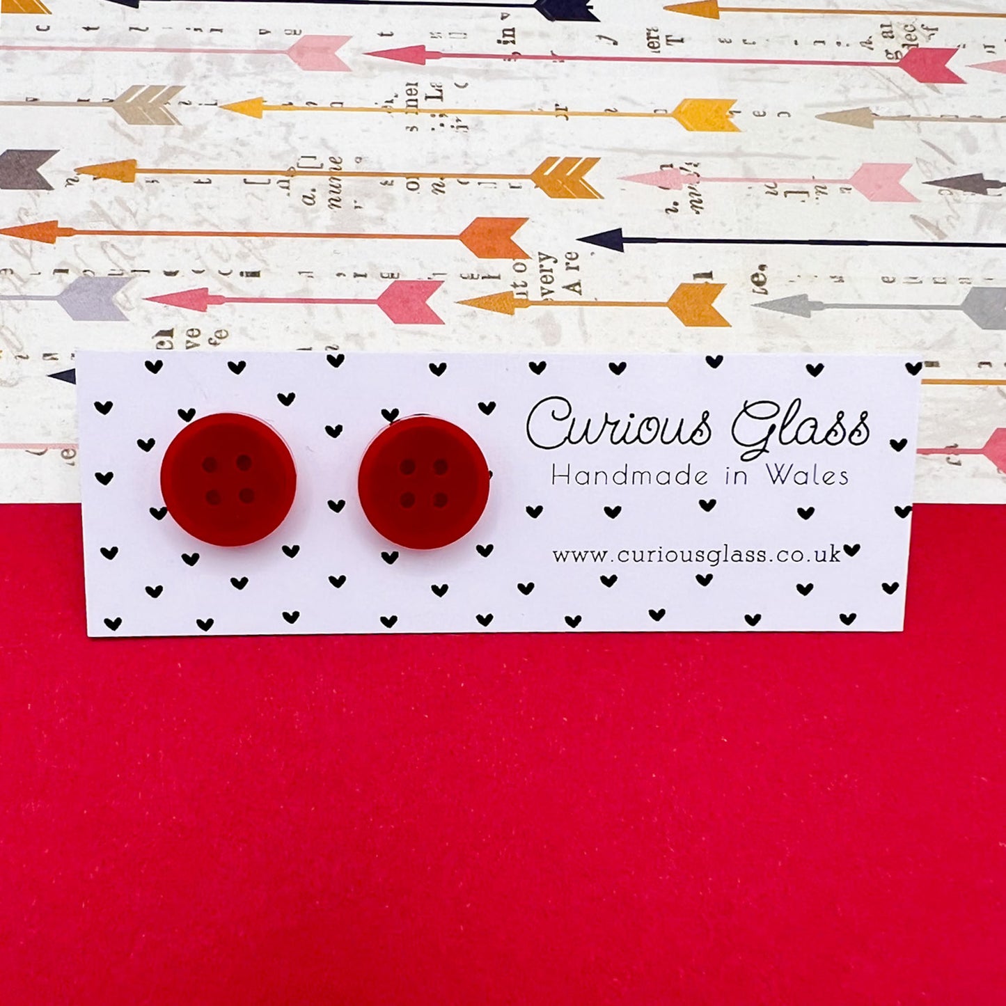 Button Stud Acrylic Earrings