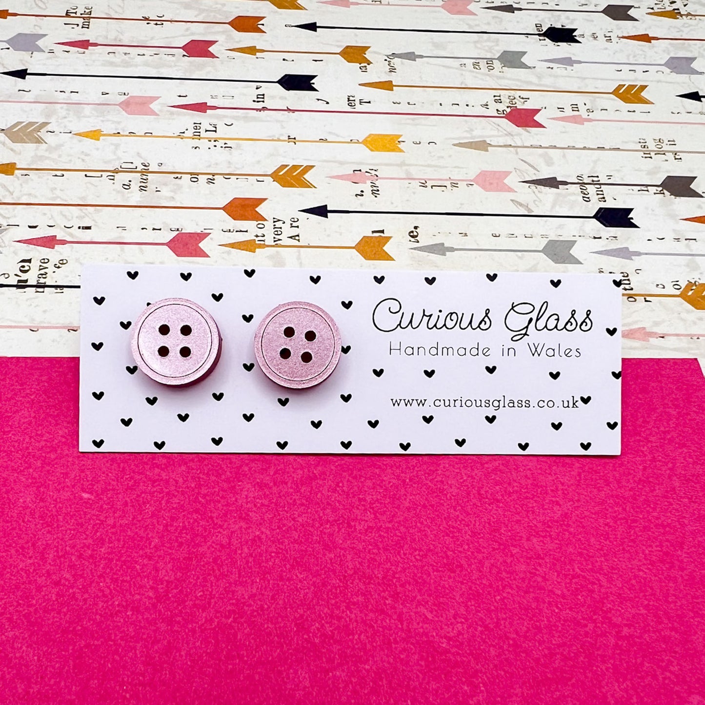 Button Stud Acrylic Earrings