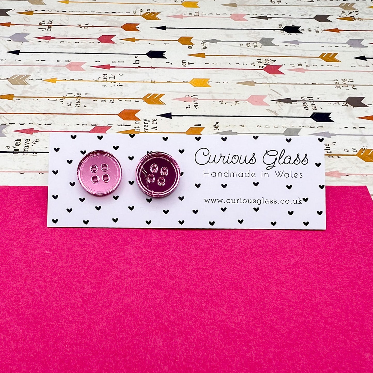 Button Stud Acrylic Earrings