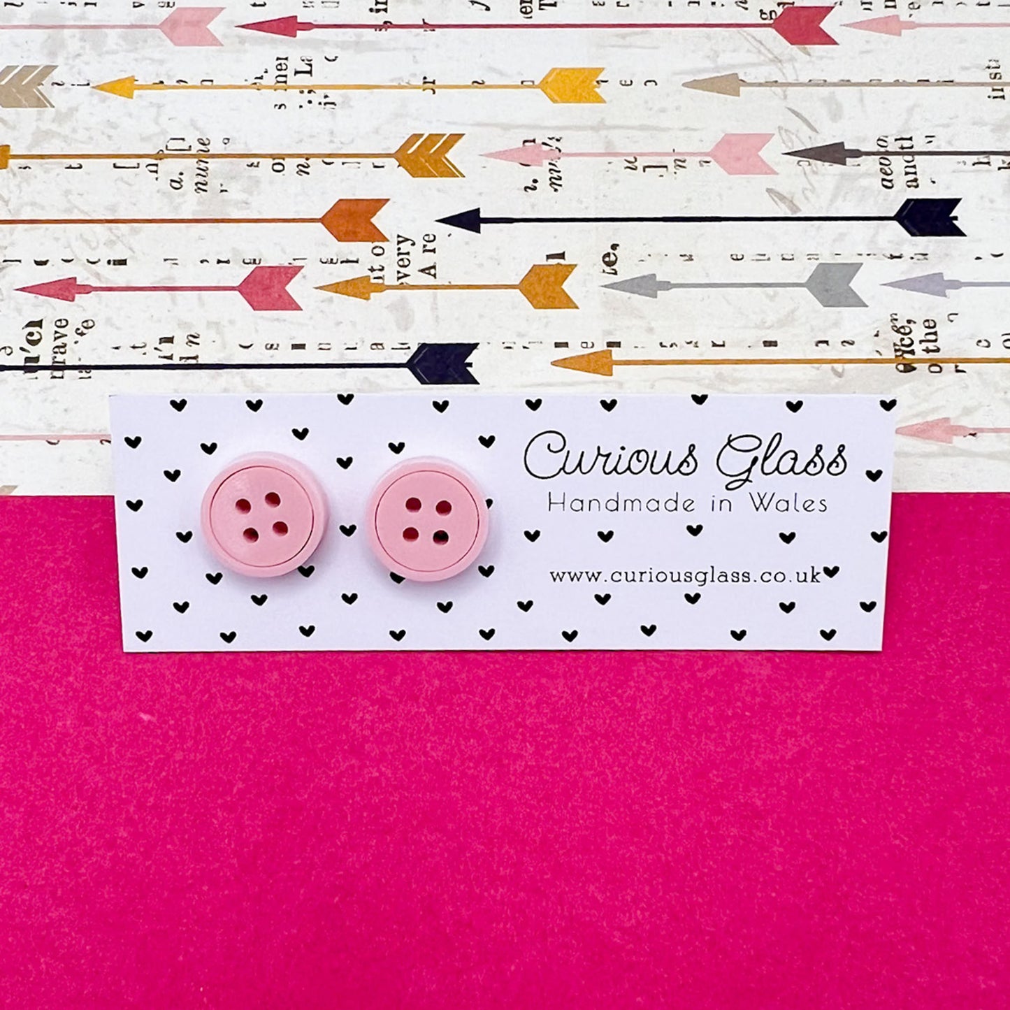 Button Stud Acrylic Earrings