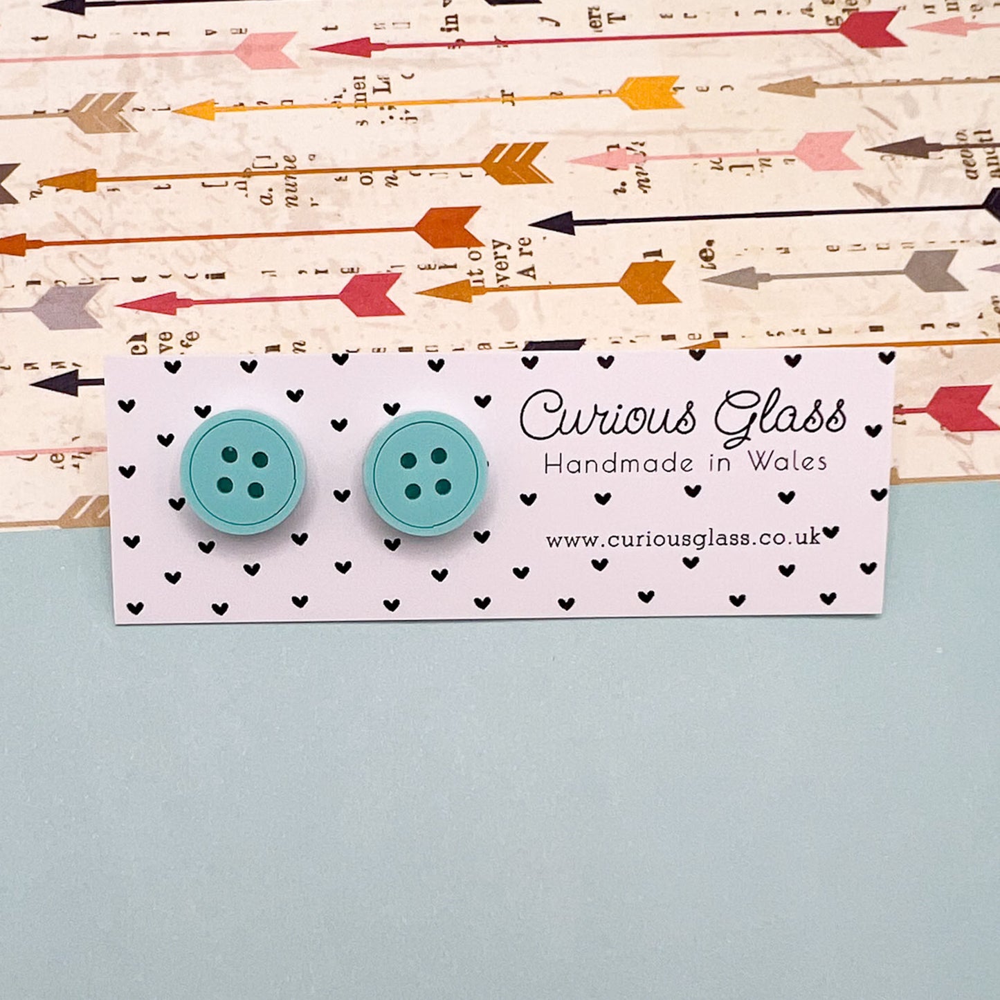 Button Stud Acrylic Earrings