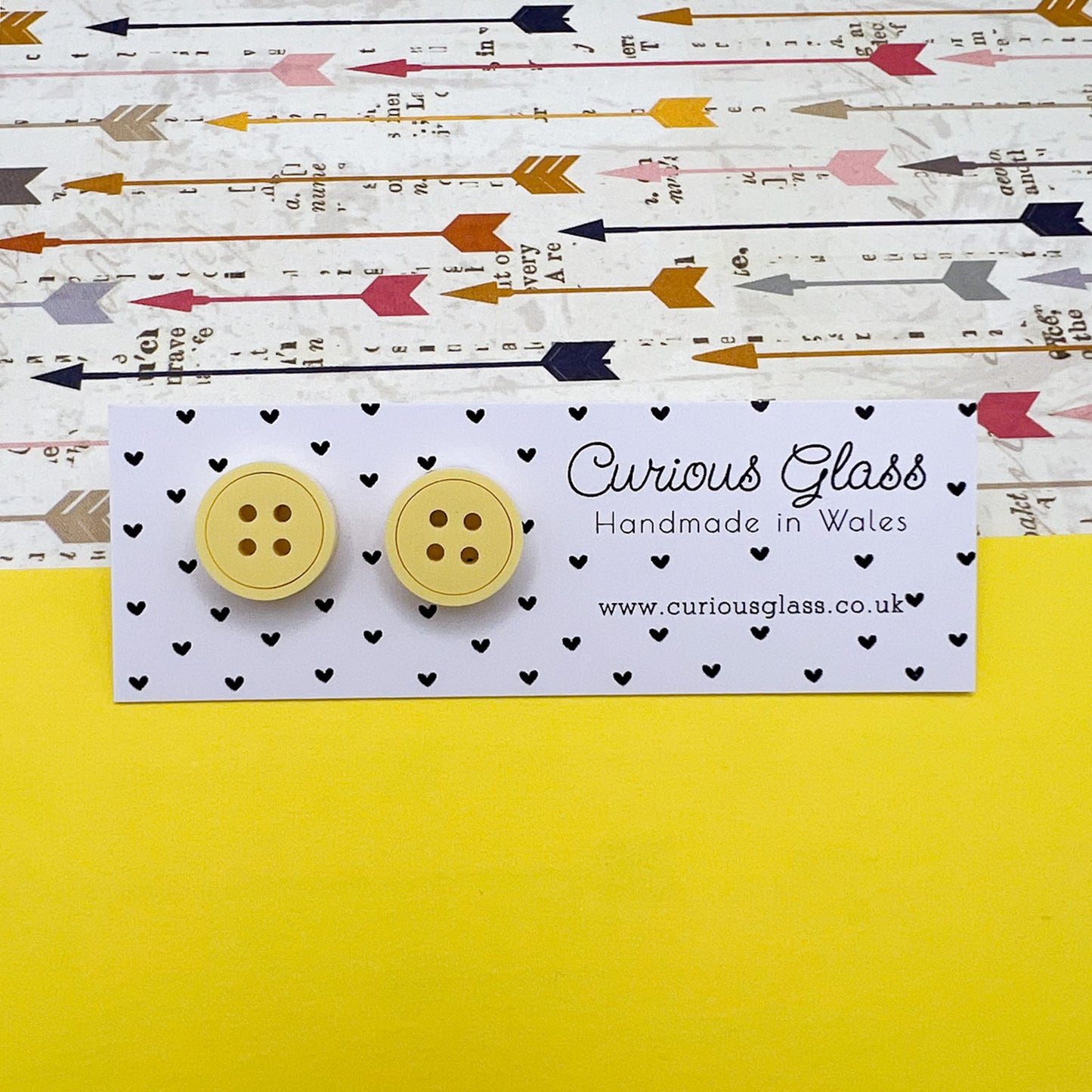 Button Stud Acrylic Earrings