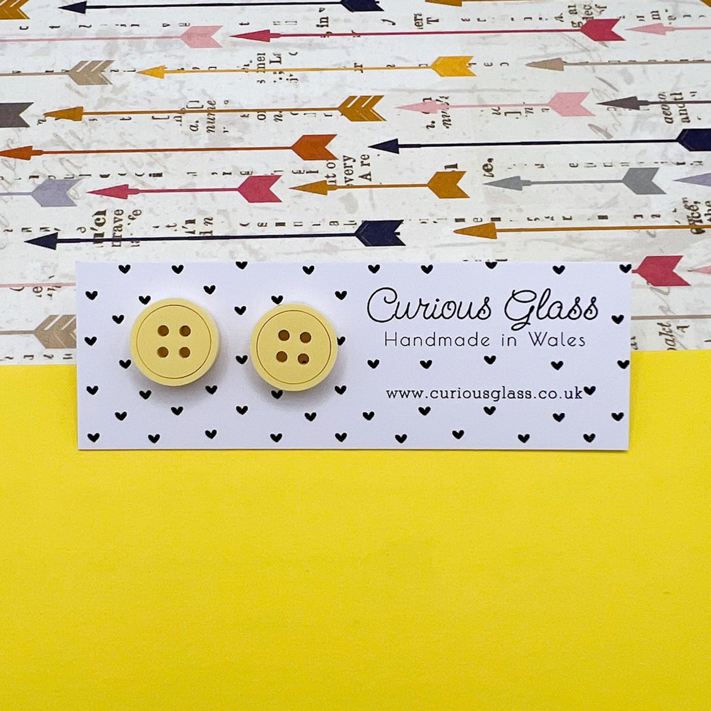 Button Stud Acrylic Earrings