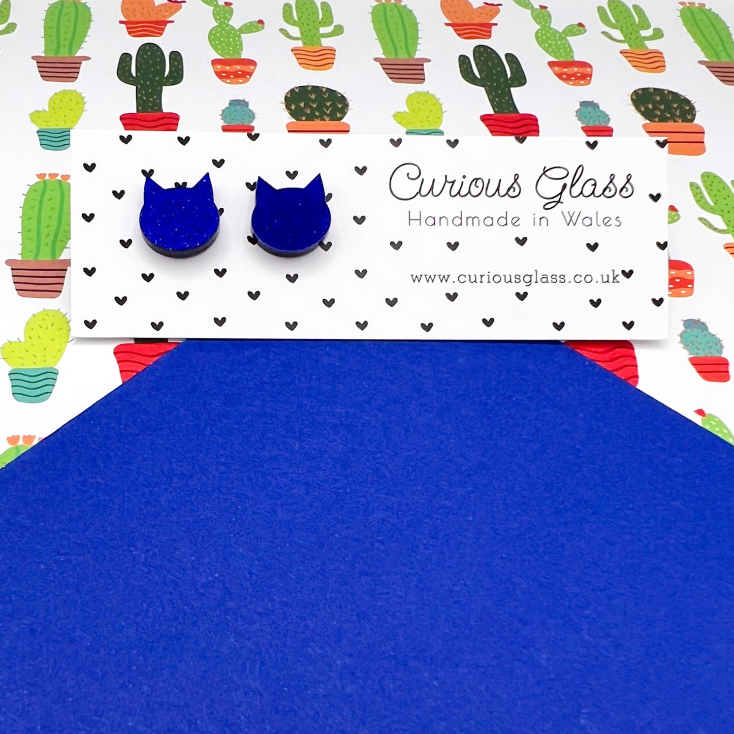 Cat Stud Acrylic Earrings