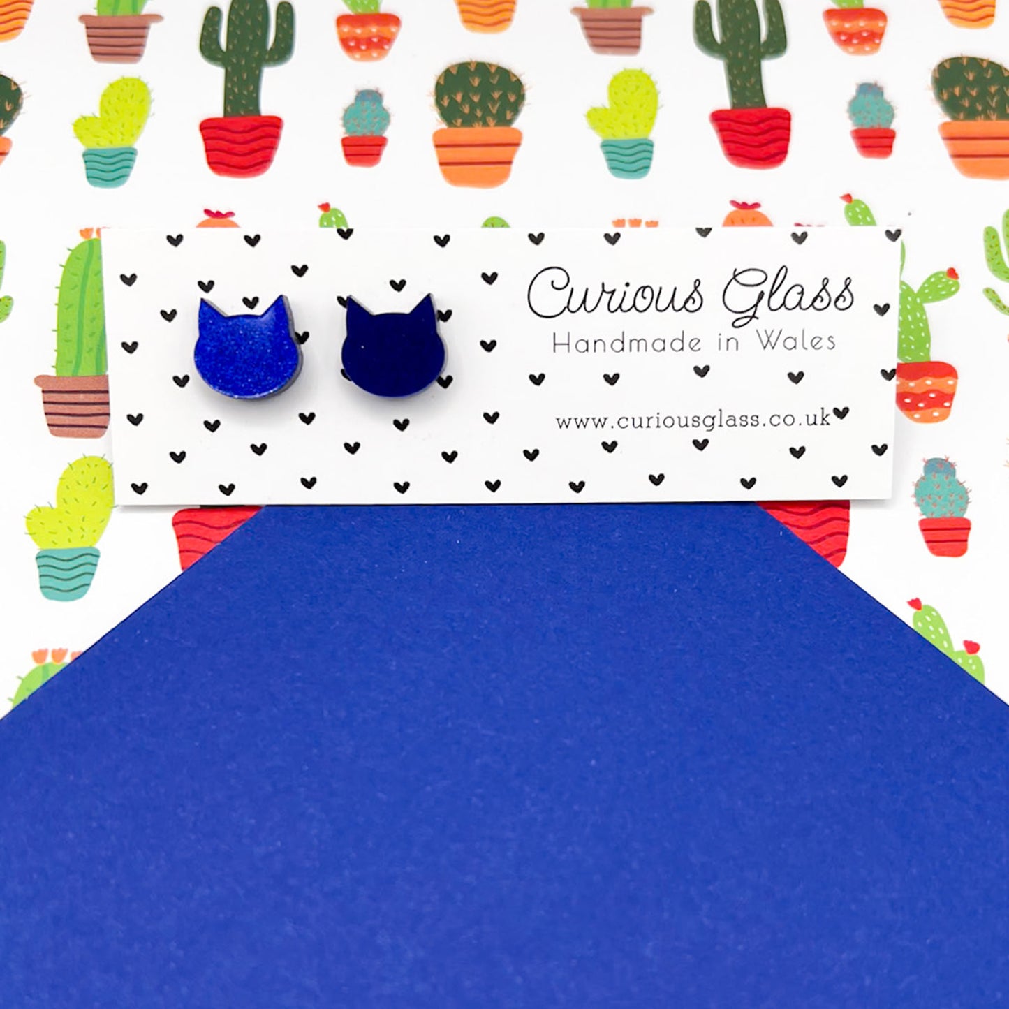 Cat Stud Acrylic Earrings
