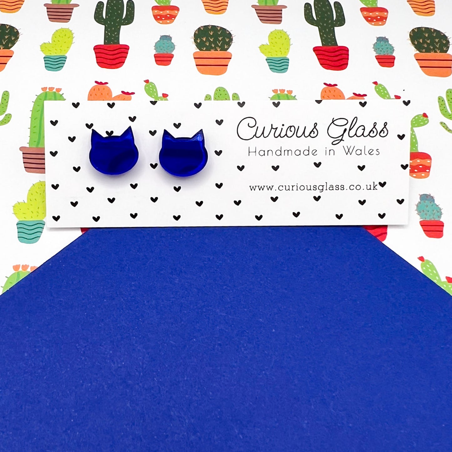 Cat Stud Acrylic Earrings