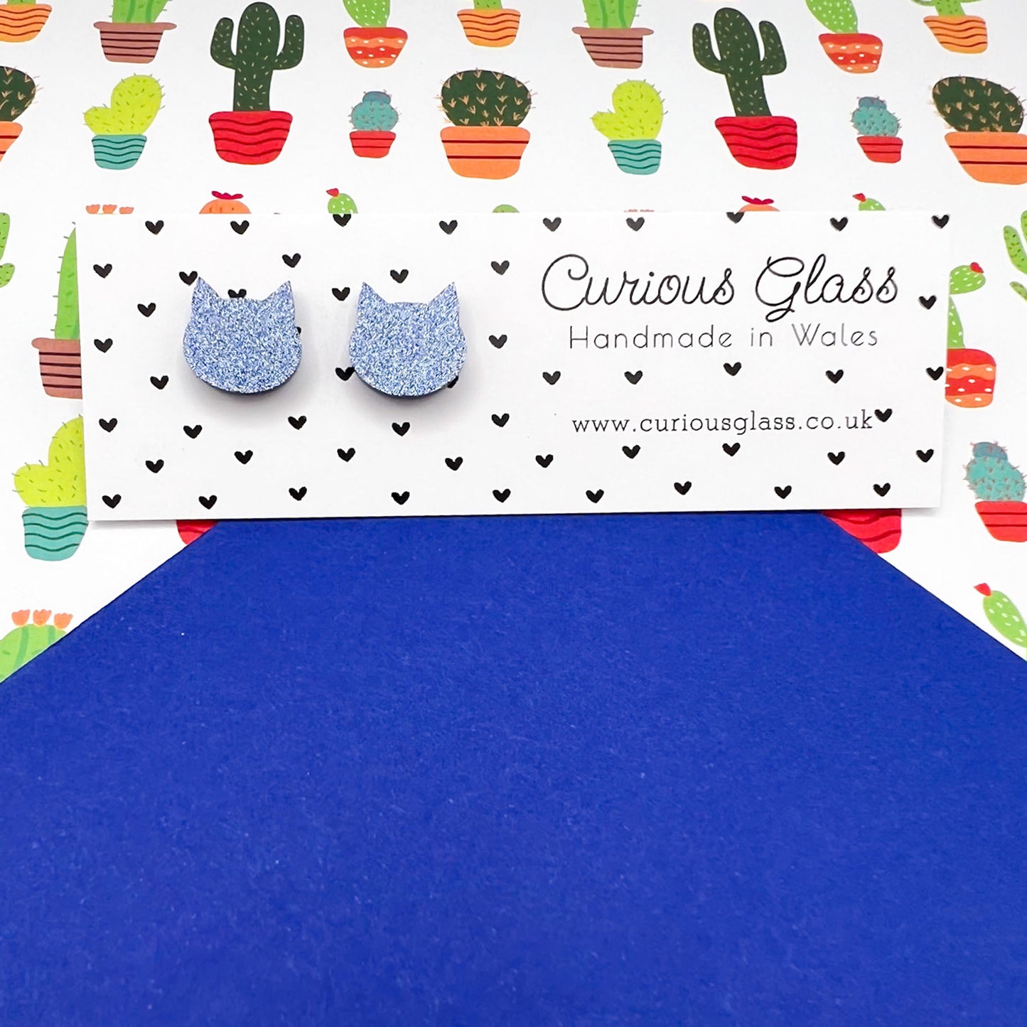 Cat Stud Acrylic Earrings