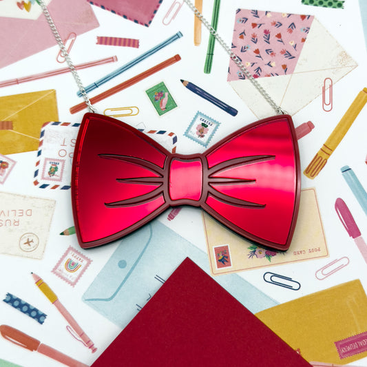 Bow Tie Acrylic Necklace