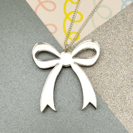 Bow Acrylic Necklace (Larger)
