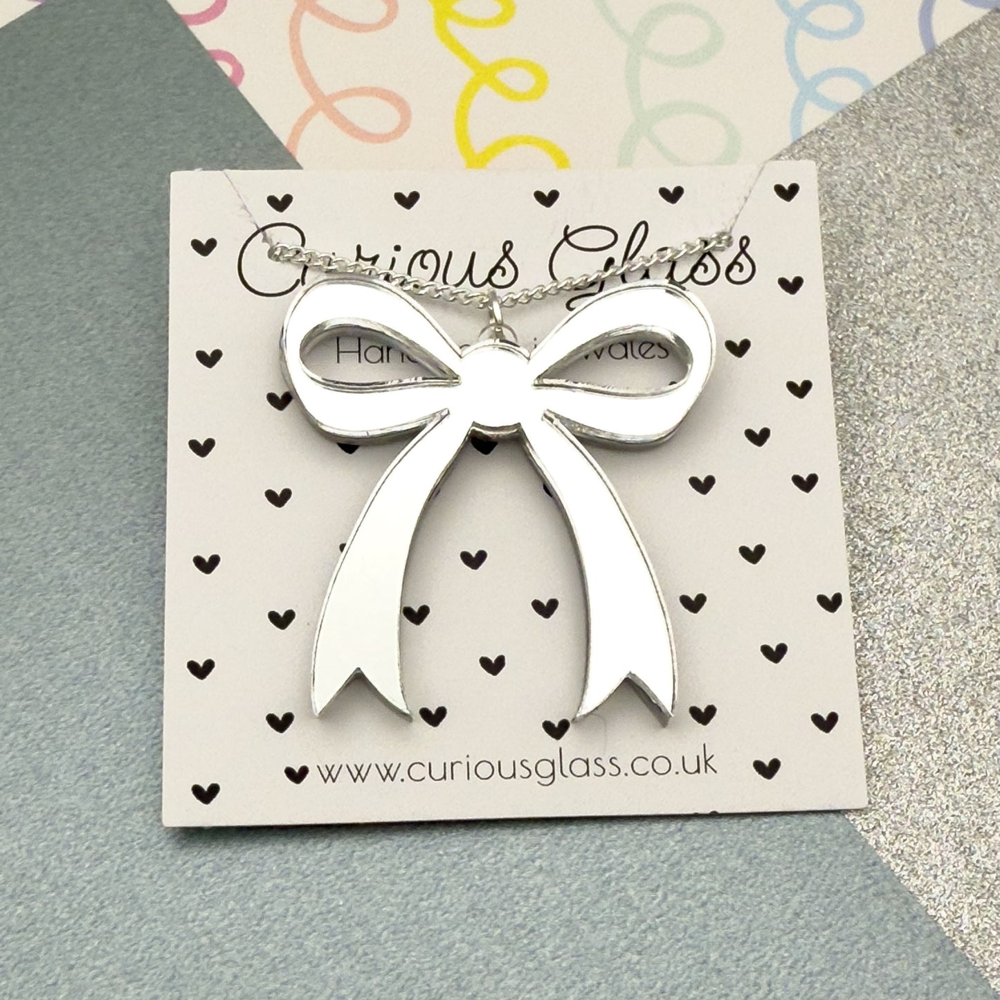 Bow Acrylic Necklace (Larger)