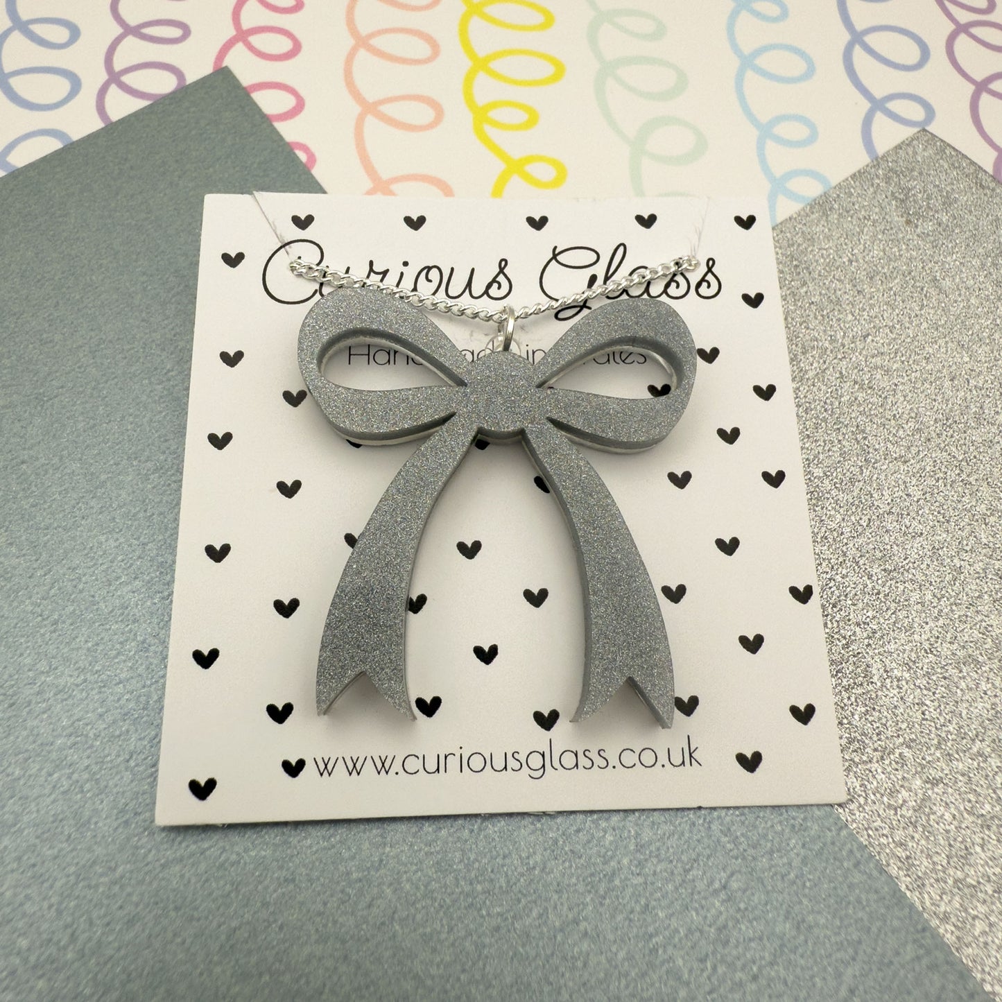 Bow Acrylic Necklace (Larger)