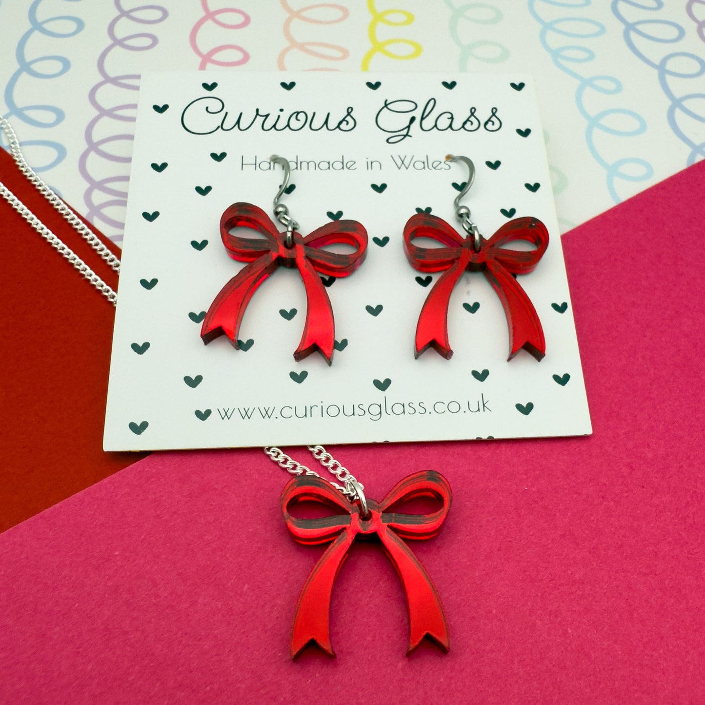Bow Acrylic Necklace (Smaller)