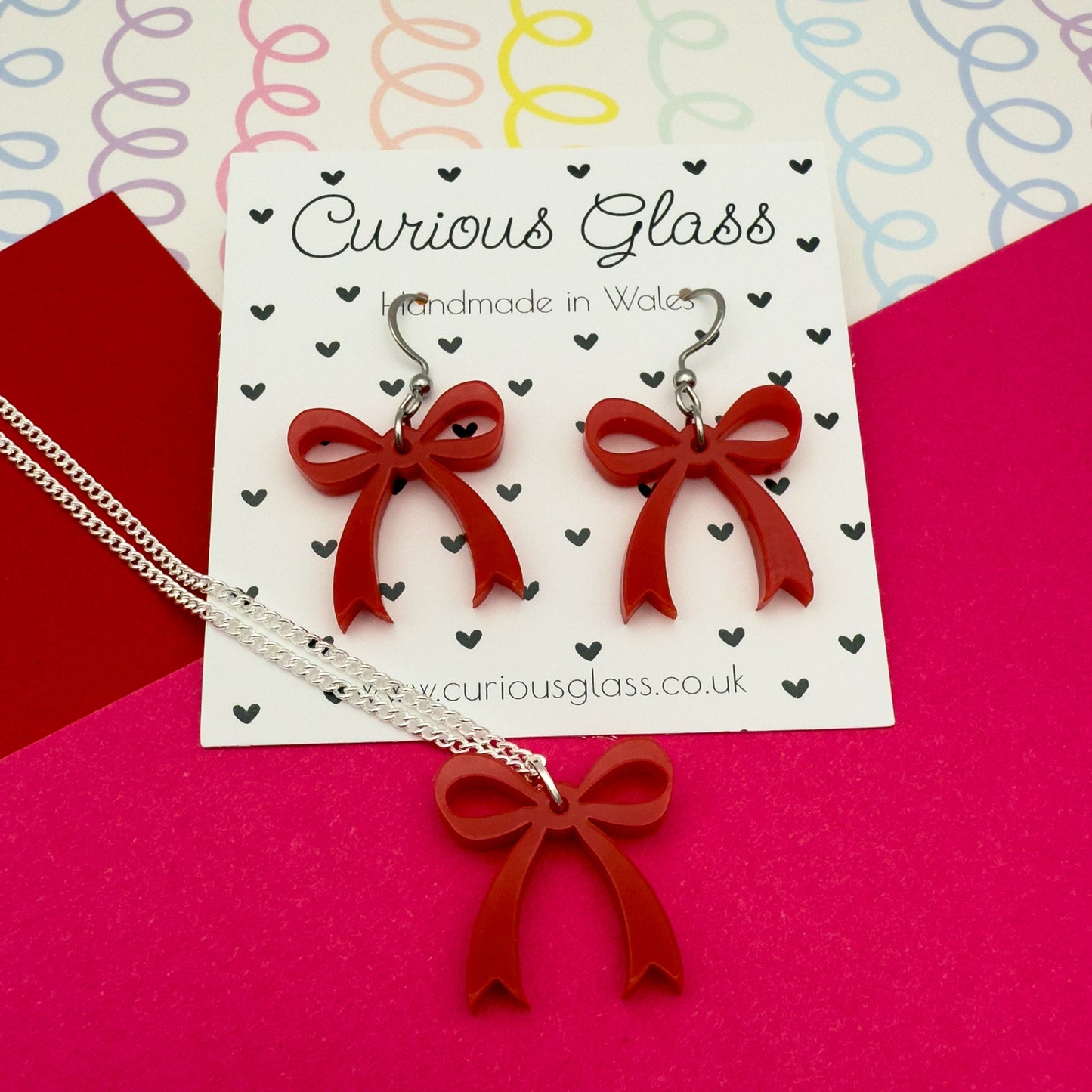 Bow Acrylic Necklace (Smaller)