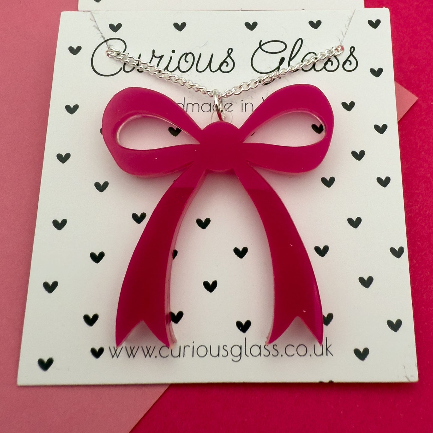 Bow Acrylic Necklace (Larger)
