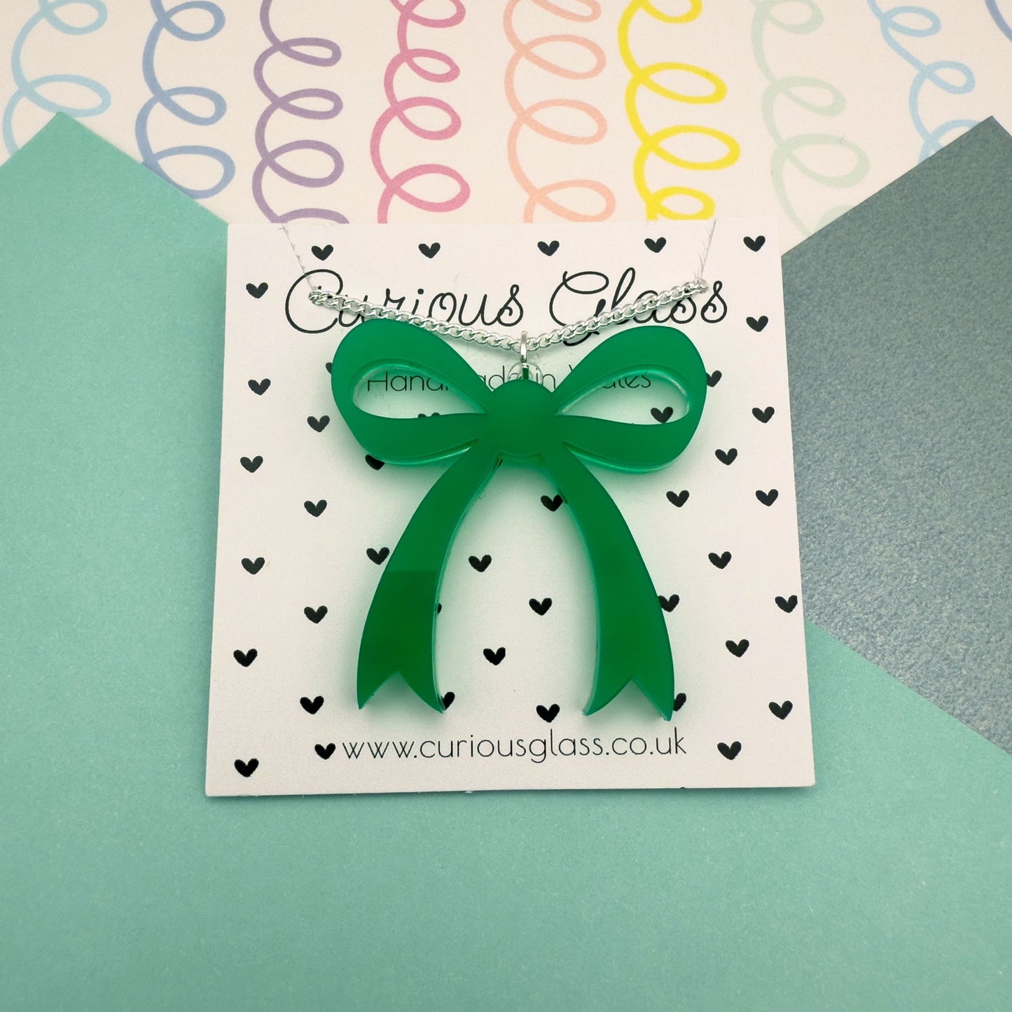 Bow Acrylic Necklace (Larger)