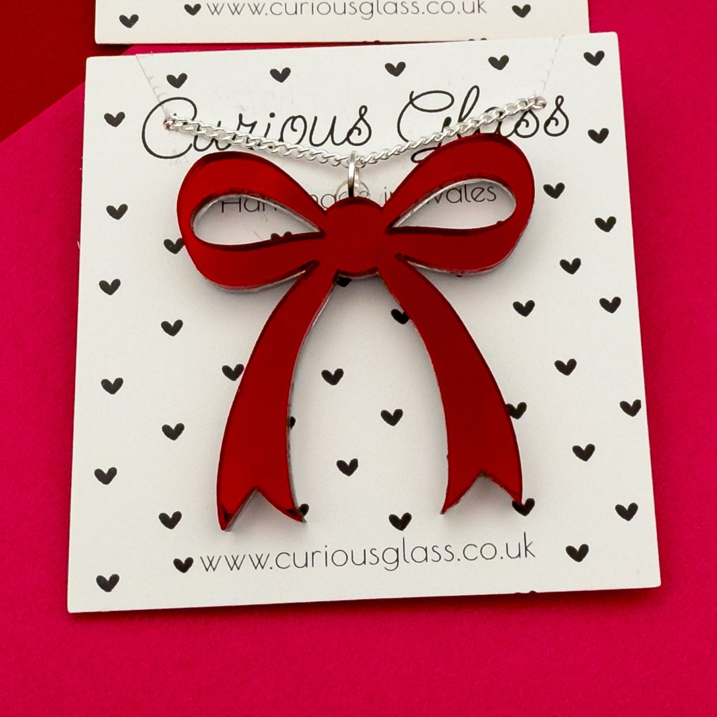 Bow Acrylic Necklace (Larger)