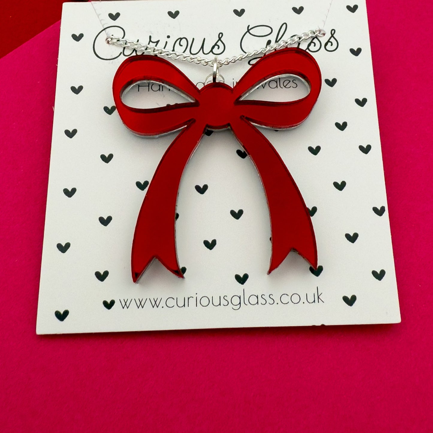Bow Acrylic Necklace (Larger)