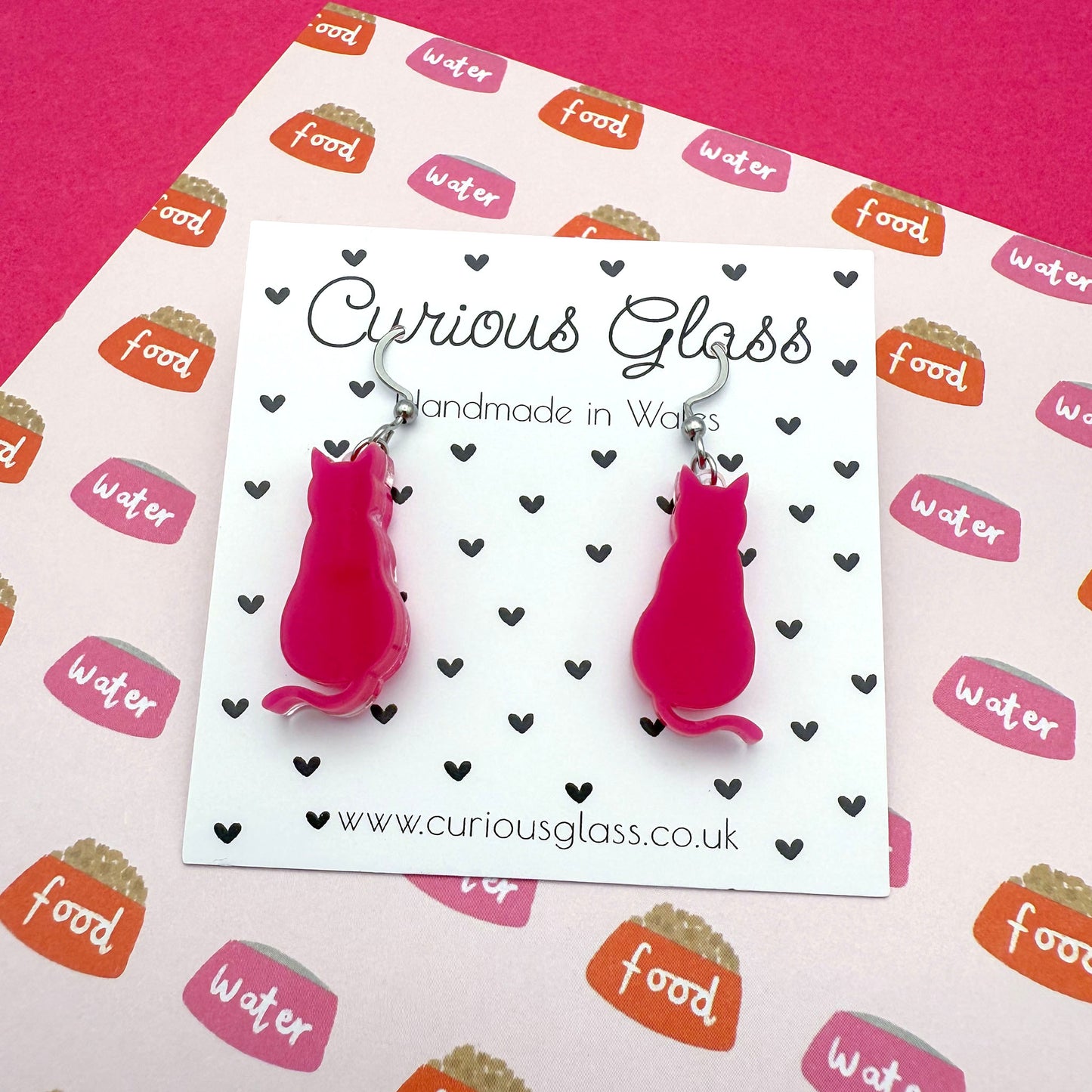 Cat Acrylic Earrings