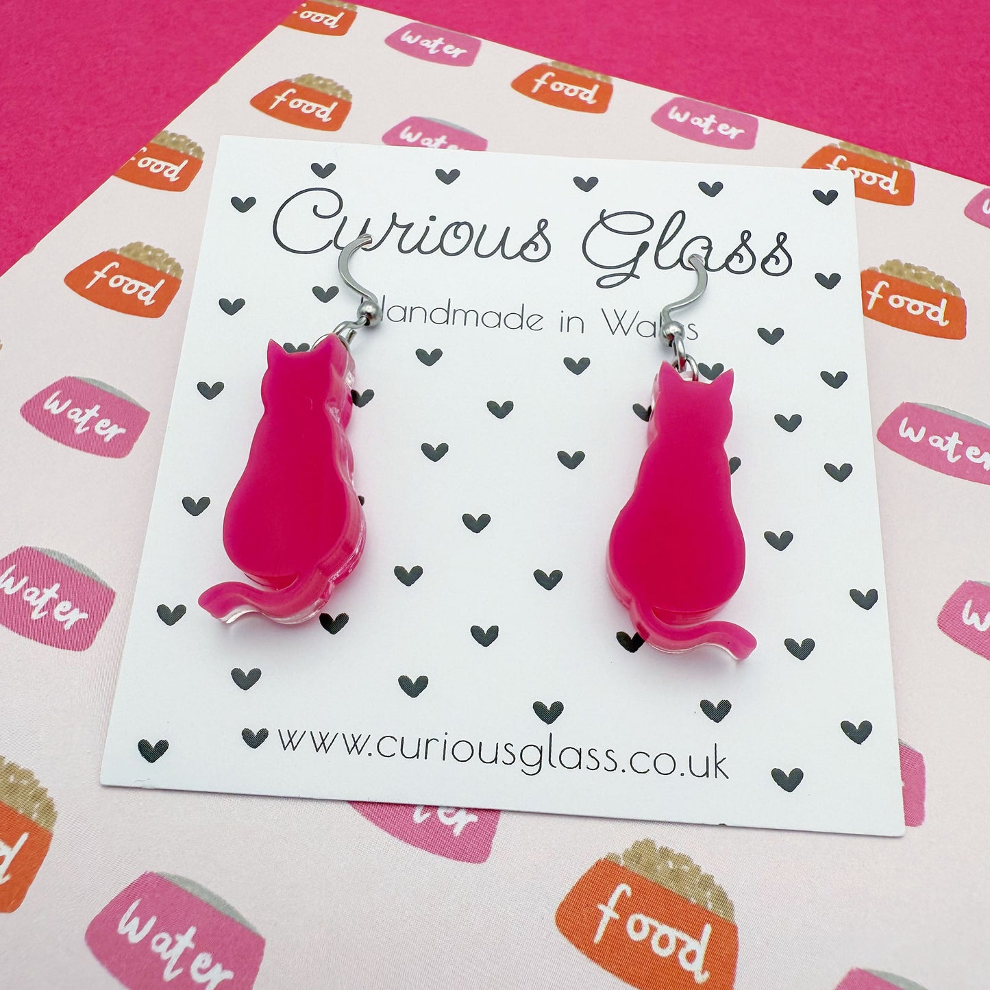 Cat Acrylic Earrings