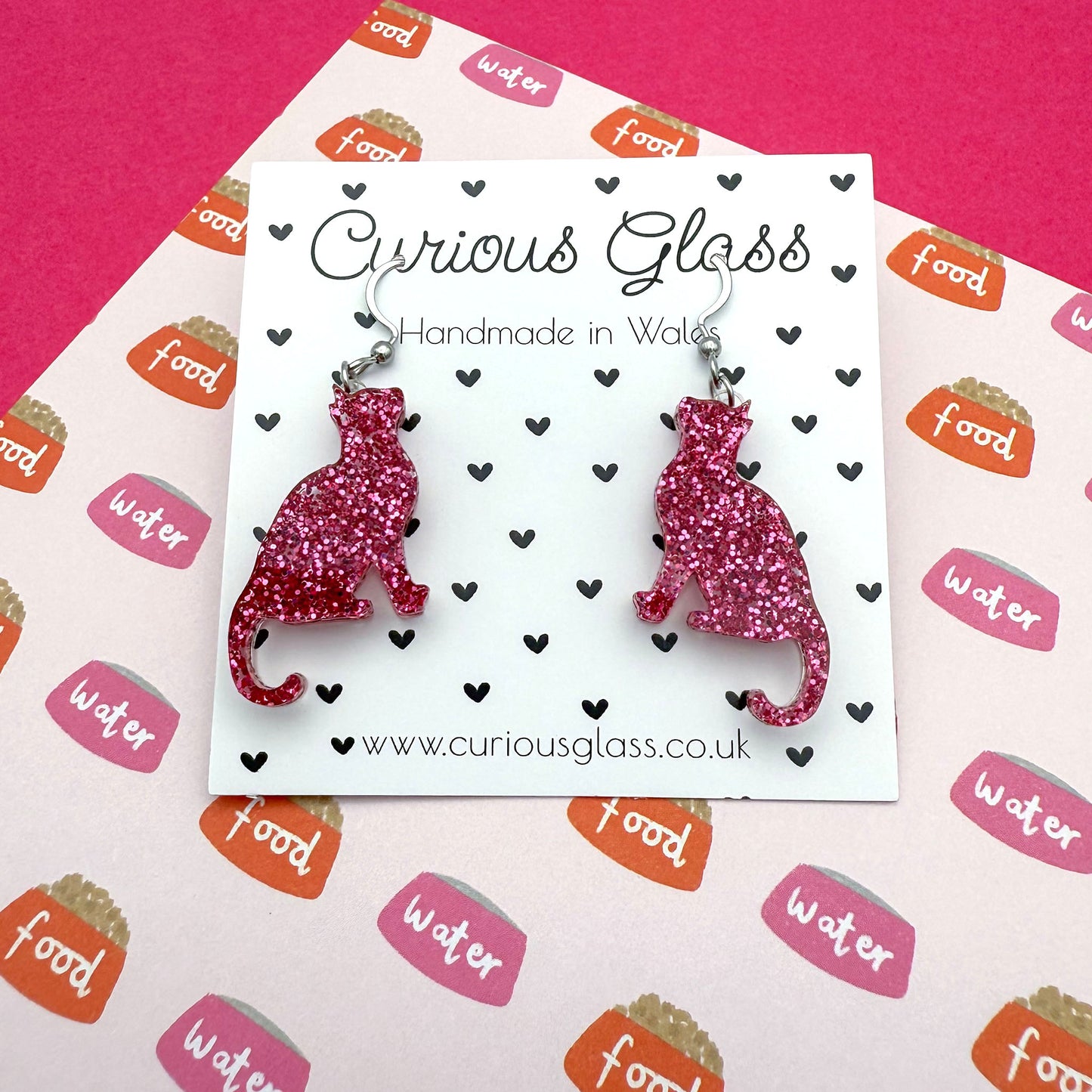 Cat Acrylic Earrings