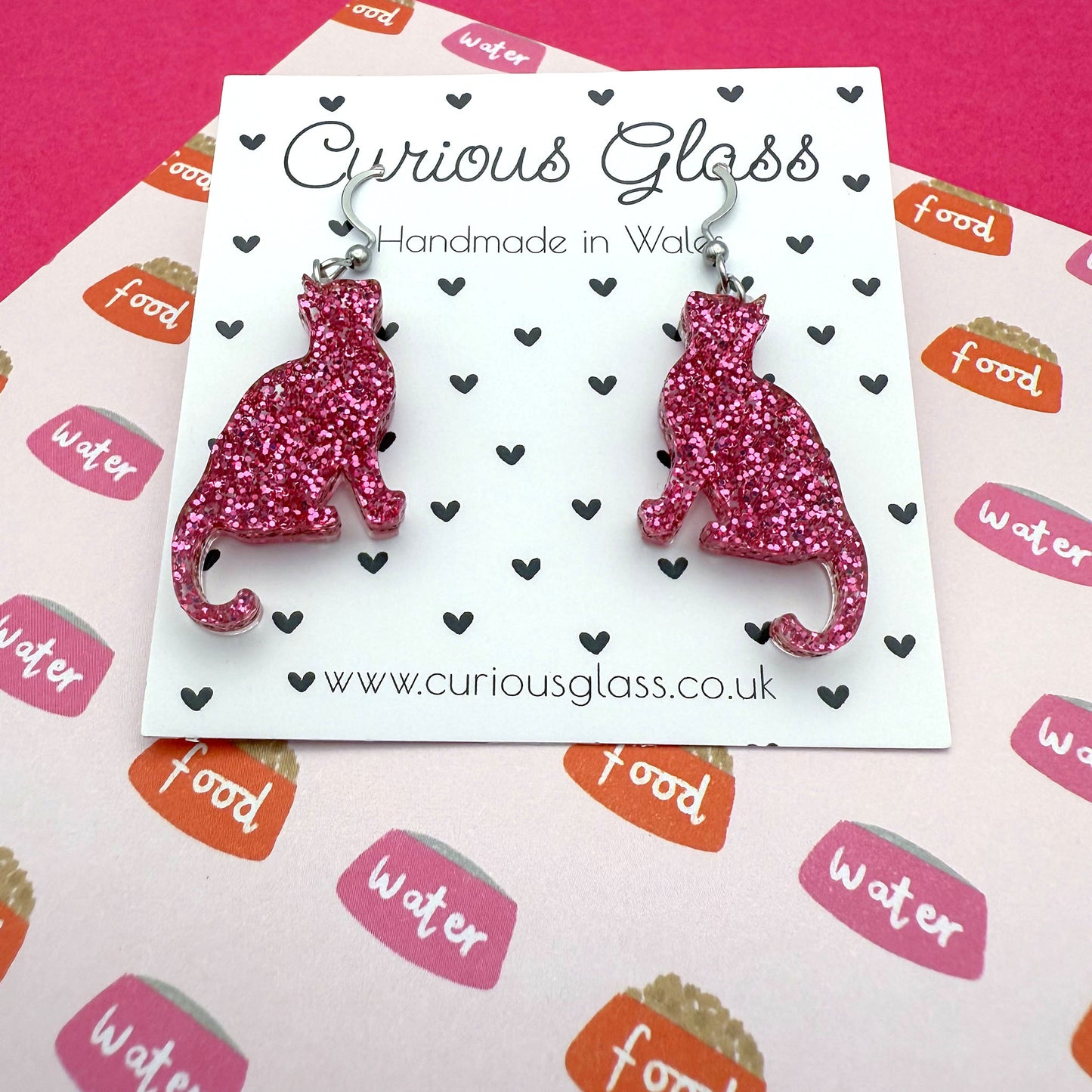 Cat Acrylic Earrings