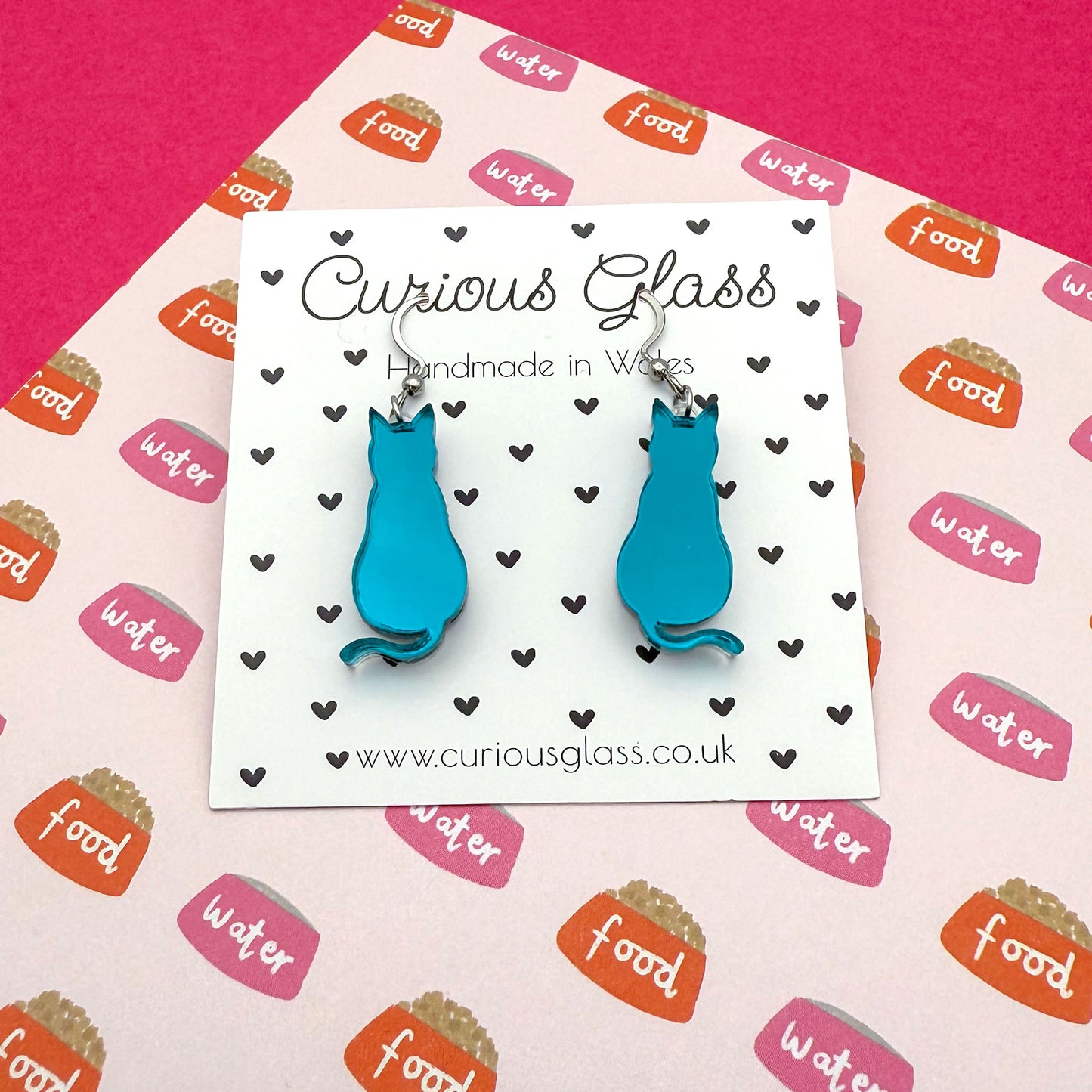 Cat Acrylic Earrings